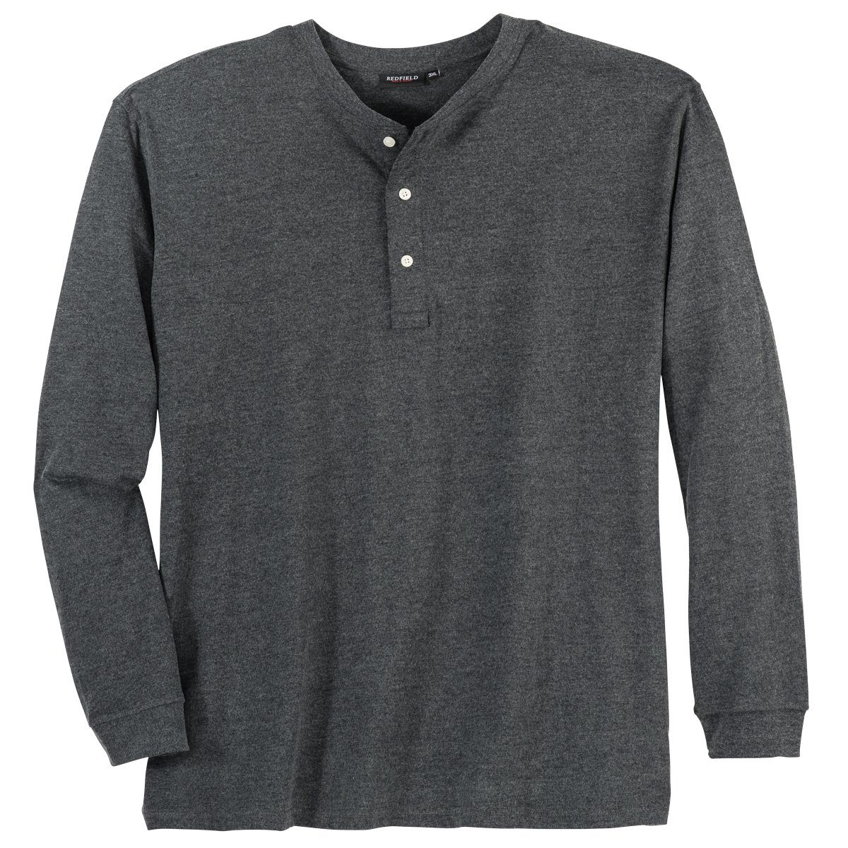 redfield Langarmshirt Redfield XXL Serafino Longsleeve anthrazit melange günstig online kaufen