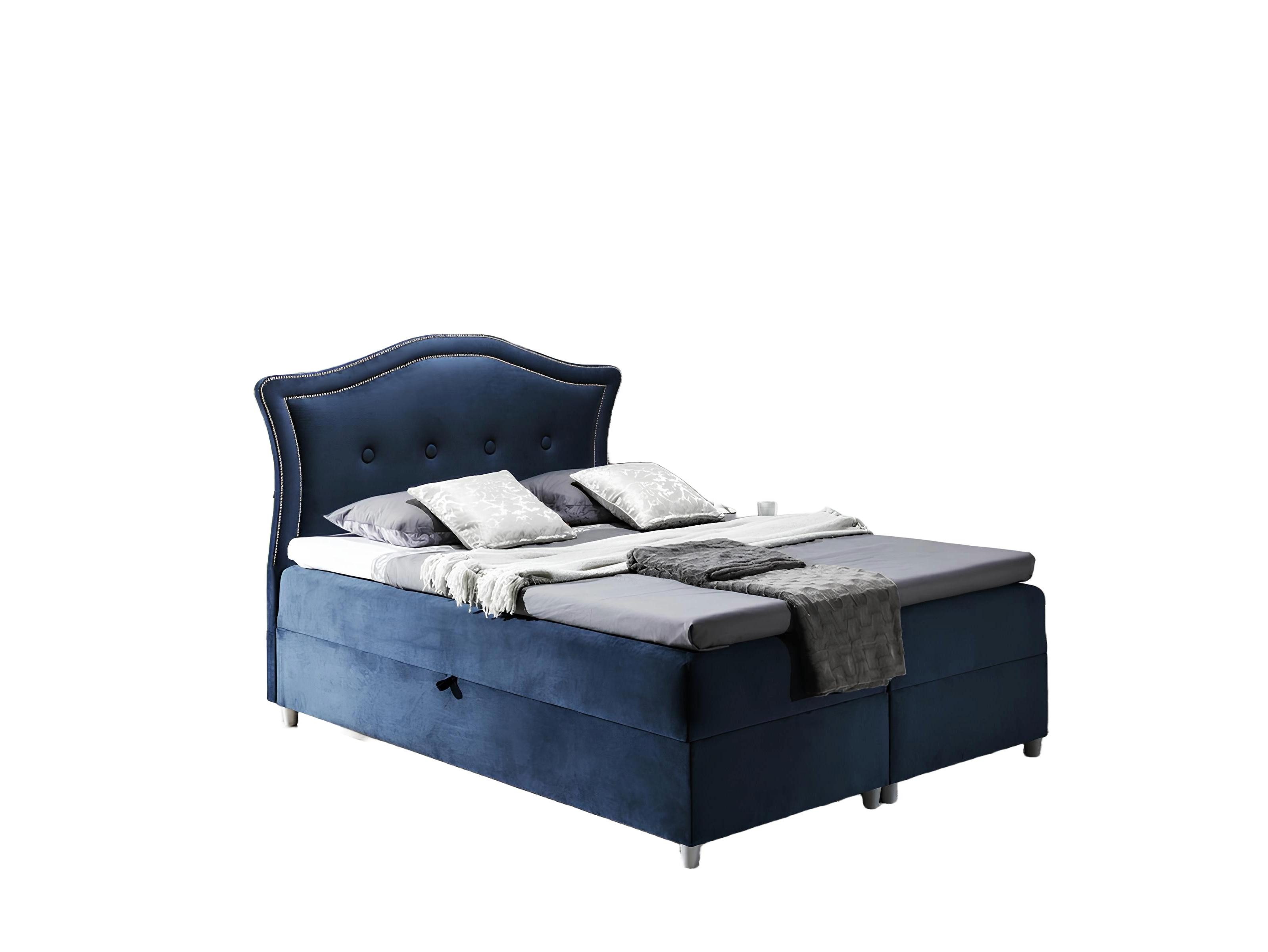 Bett Boxspringbett aus Stoff mit Textil-Design für Doppelzimmer im modernen