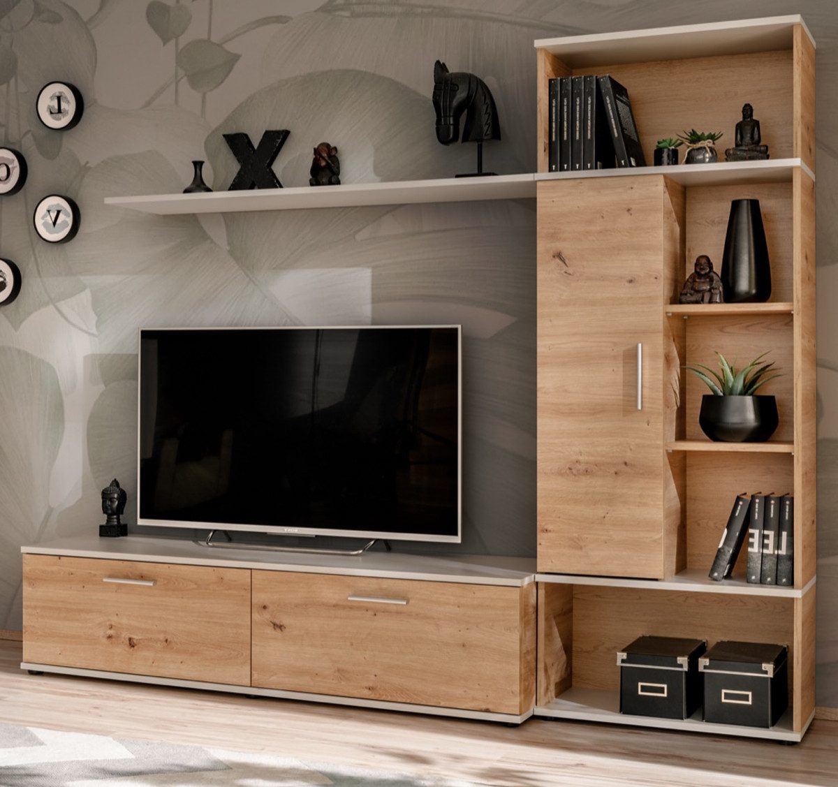 Inn.Furn Wohnwand Miles, (in Artisan Eiche günstig online kaufen