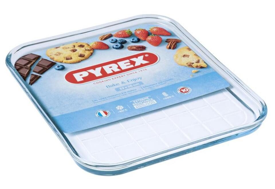 PYREX Backblech Backplatte "Cook & Enjoy" Borosilikatglas 32x26x2 cm, (1-St)