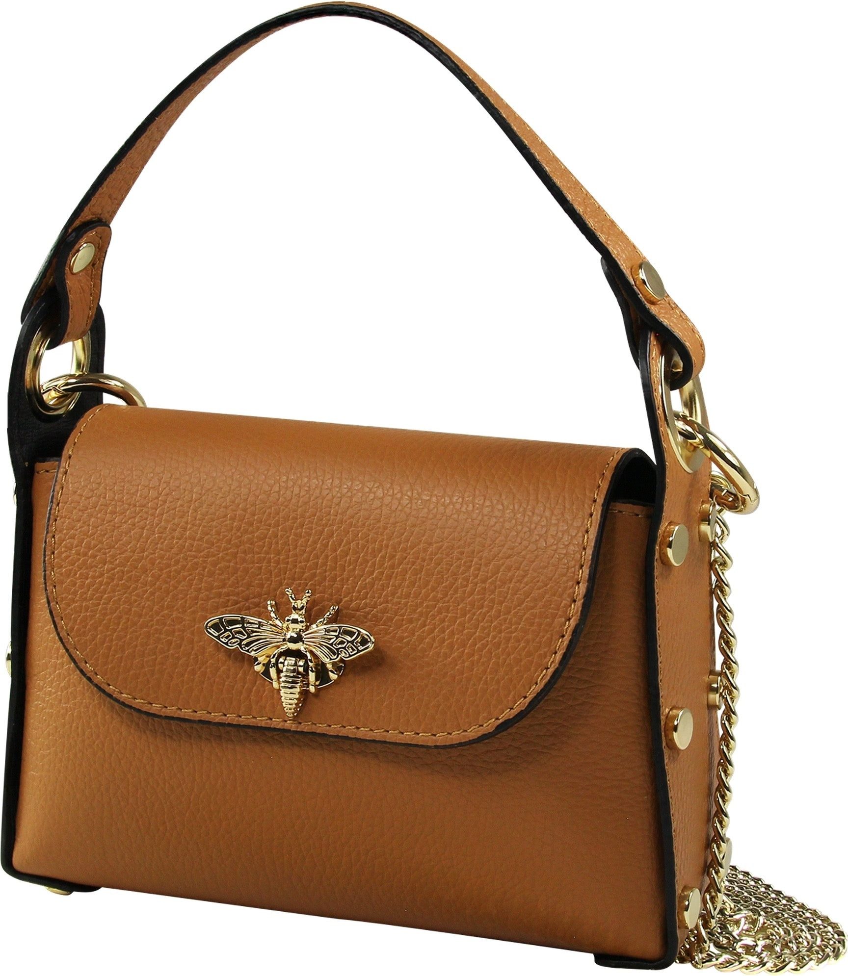 Umhängetasche Toscanto Tasche hellbraun tan Leder