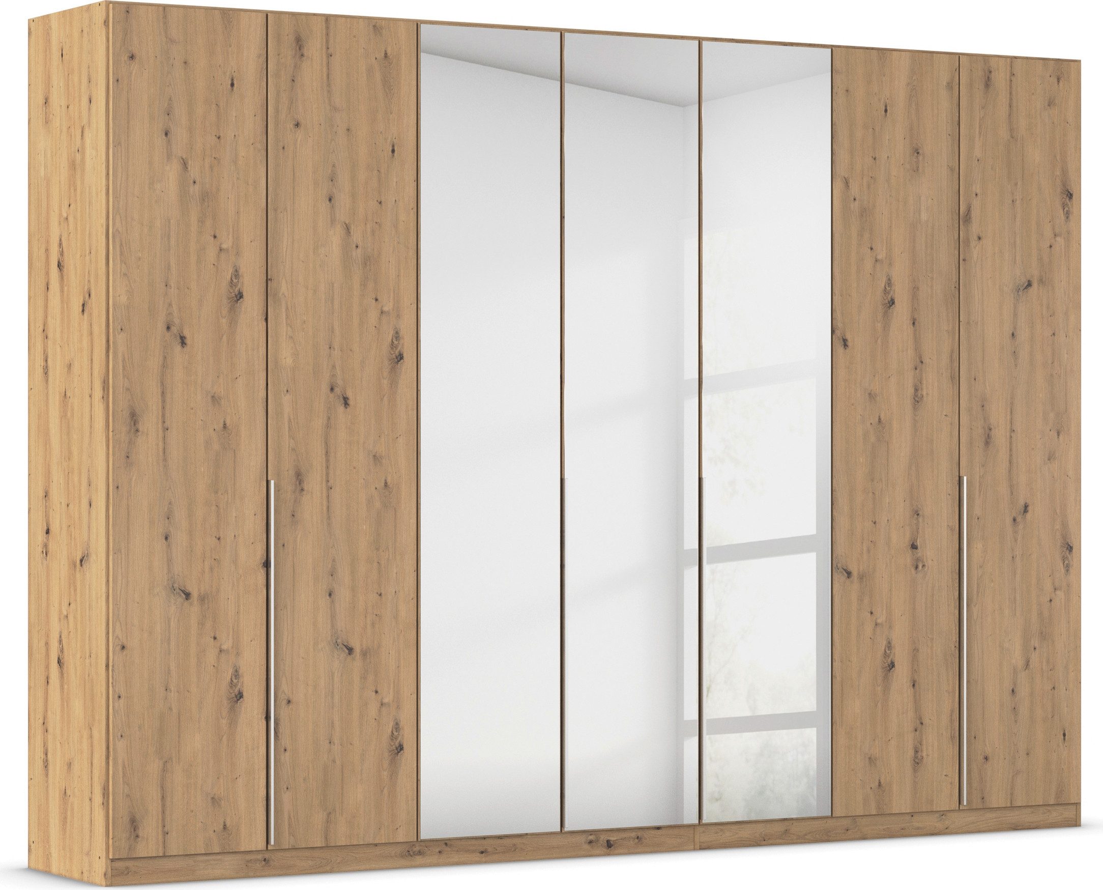 OTTO home Drehtürenschrank Kleiderschrank Schrank Garderobe AGORDO mit Dekor- oder Hochglanzfront (in zwei Griff-Farben, Breiten 91-405 cm) durchdachte Innenausstattung, in 8 Breiten und 2 Höhen MADE IN GERMANY