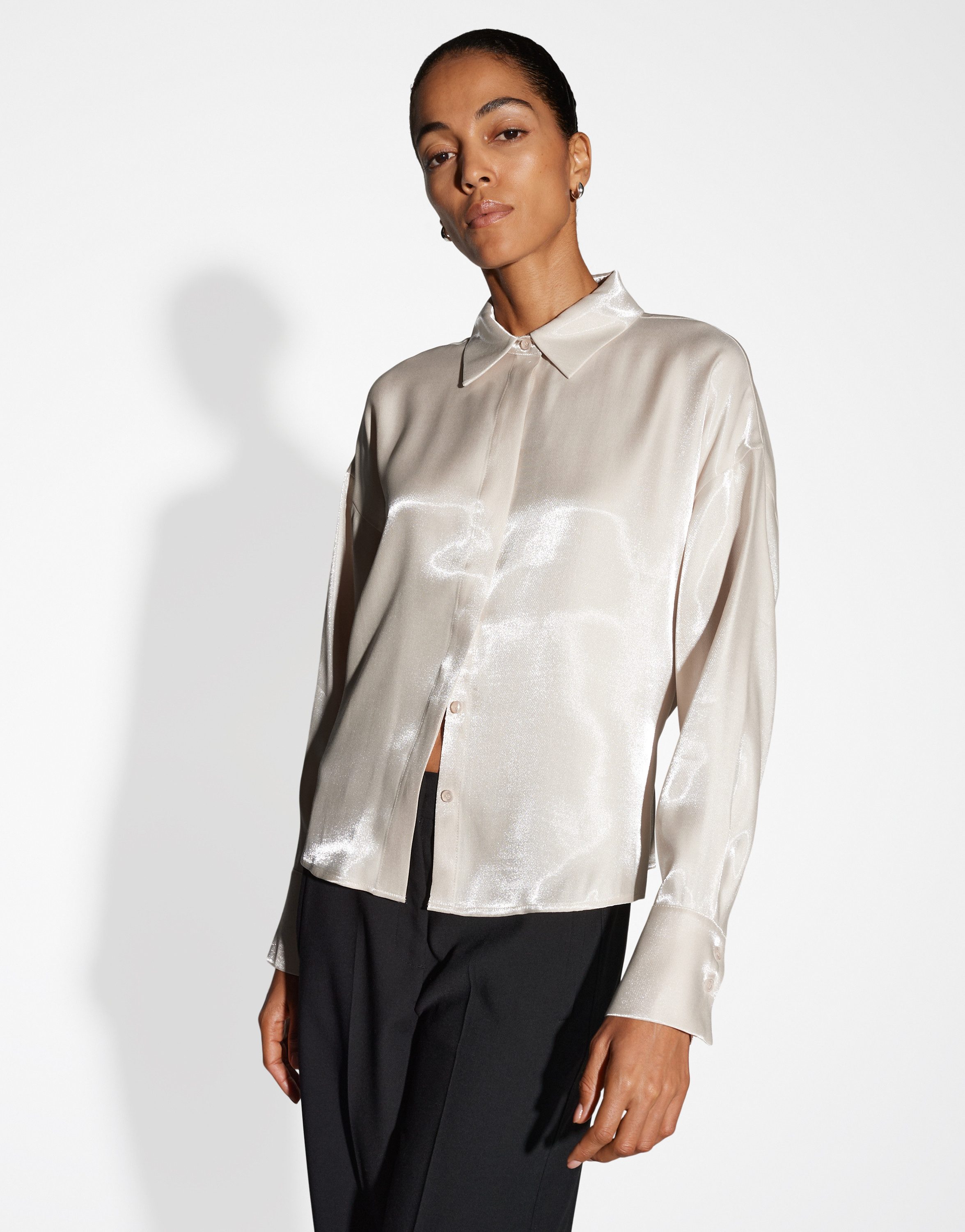 someday Hemdbluse ZOLDANA Boxy aus schimmerndem Viskosemix günstig online kaufen