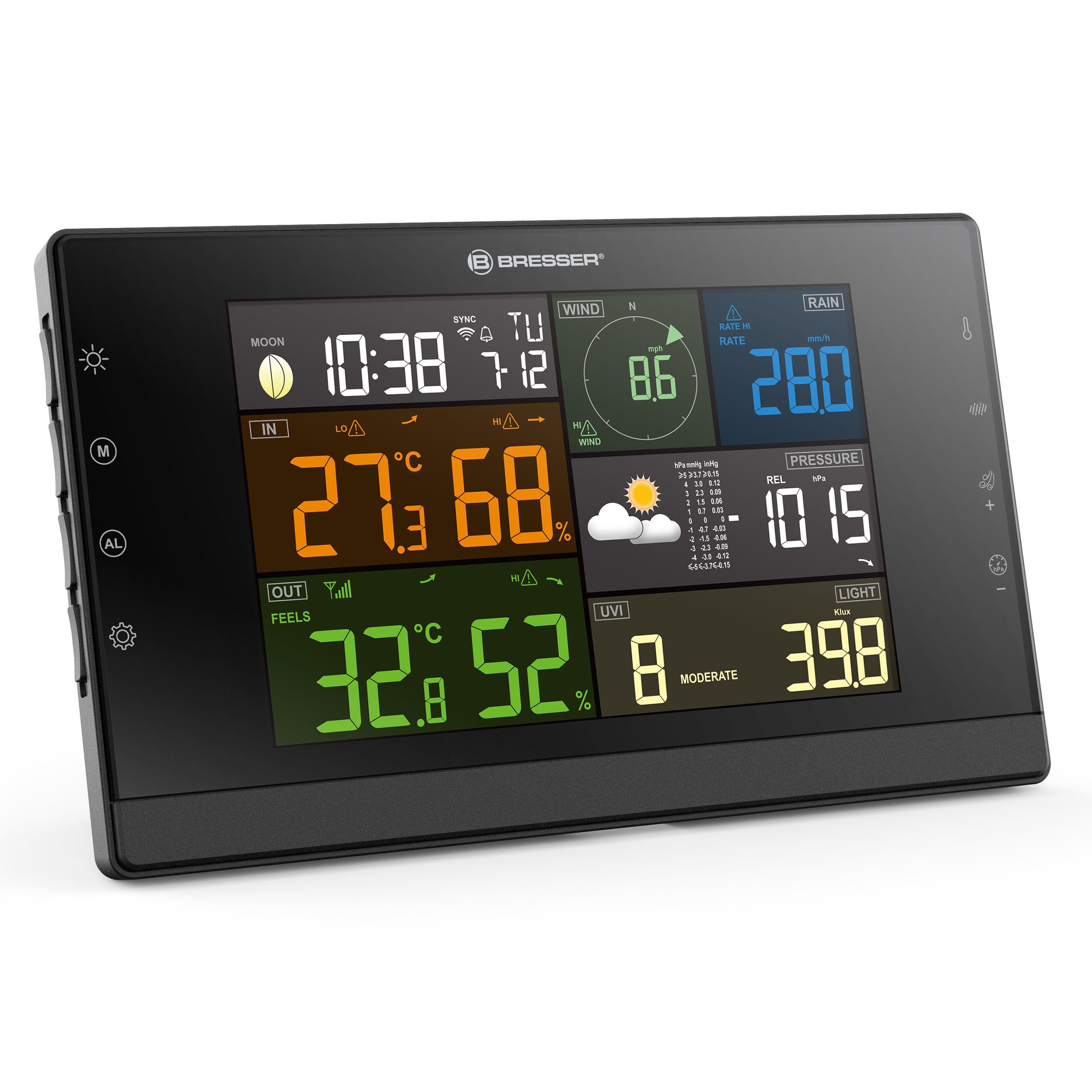 BRESSER BRESSER WLAN-Wetterstation Profi-WSC mit 7-in-1-Sensor Wetterstation