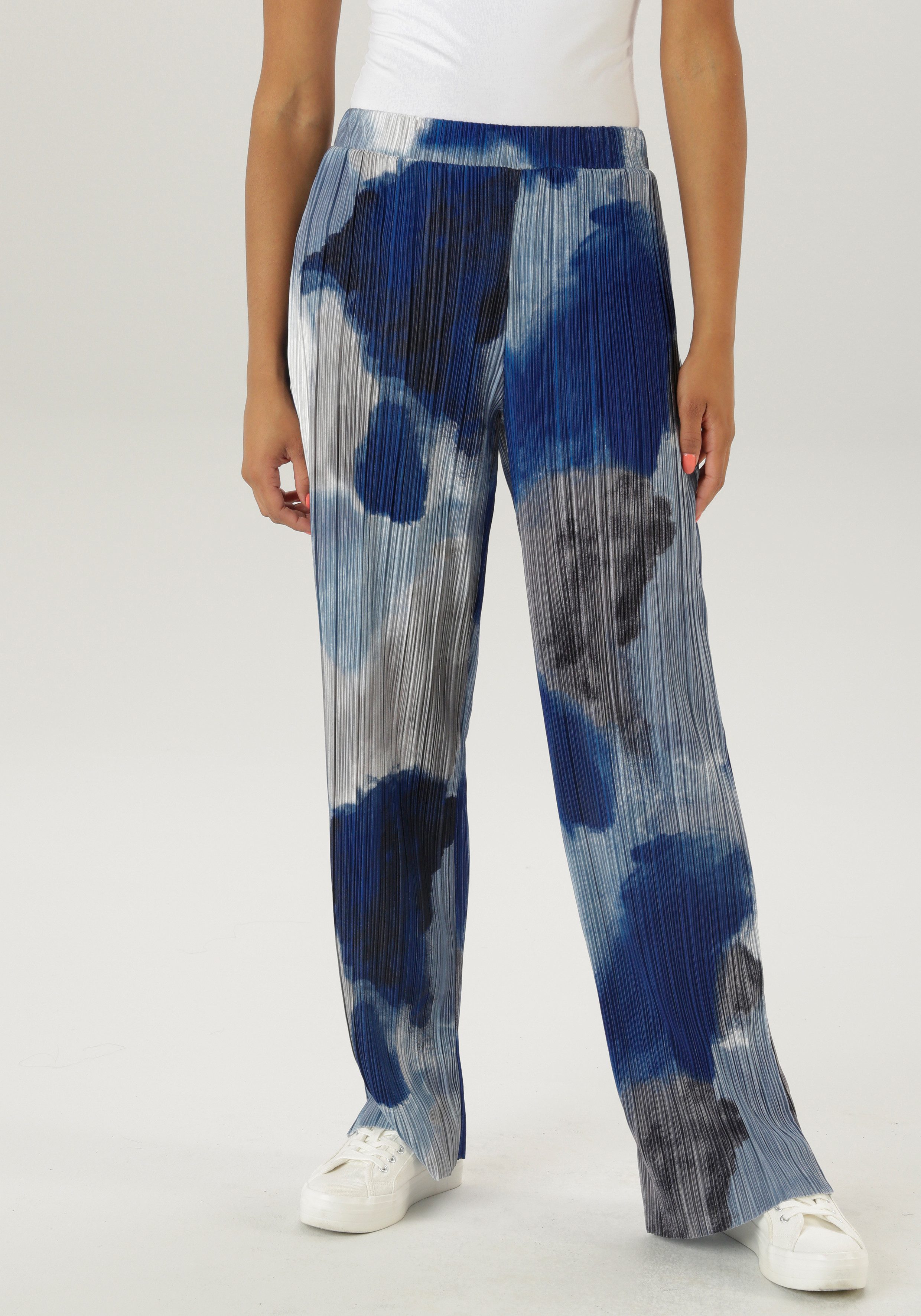 Aniston SELECTED Schlupfhose mit Plissee und elastischen Bund günstig online kaufen