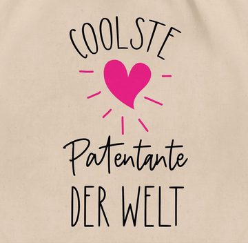 Shirtracer Turnbeutel Coolste Patentante der Welt mit Herz, Patentante Geschenk