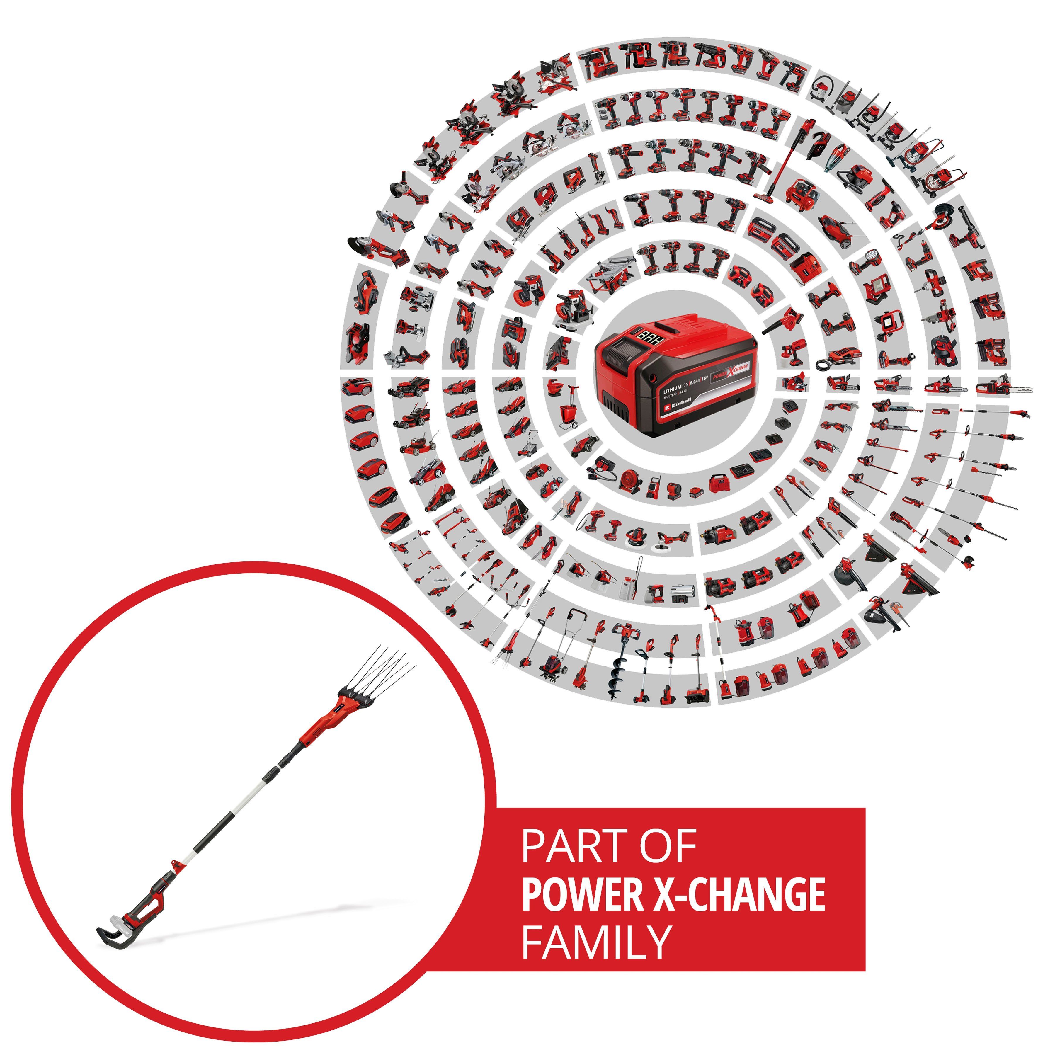 Einhell Obstpflücker GE-FS 18/53 Li-Solo, 310 cm max. Stiellänge, ohne Akku und Ladegerät