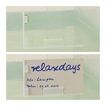 relaxdays Klappbox 5 x Stabile Klappbox transparent