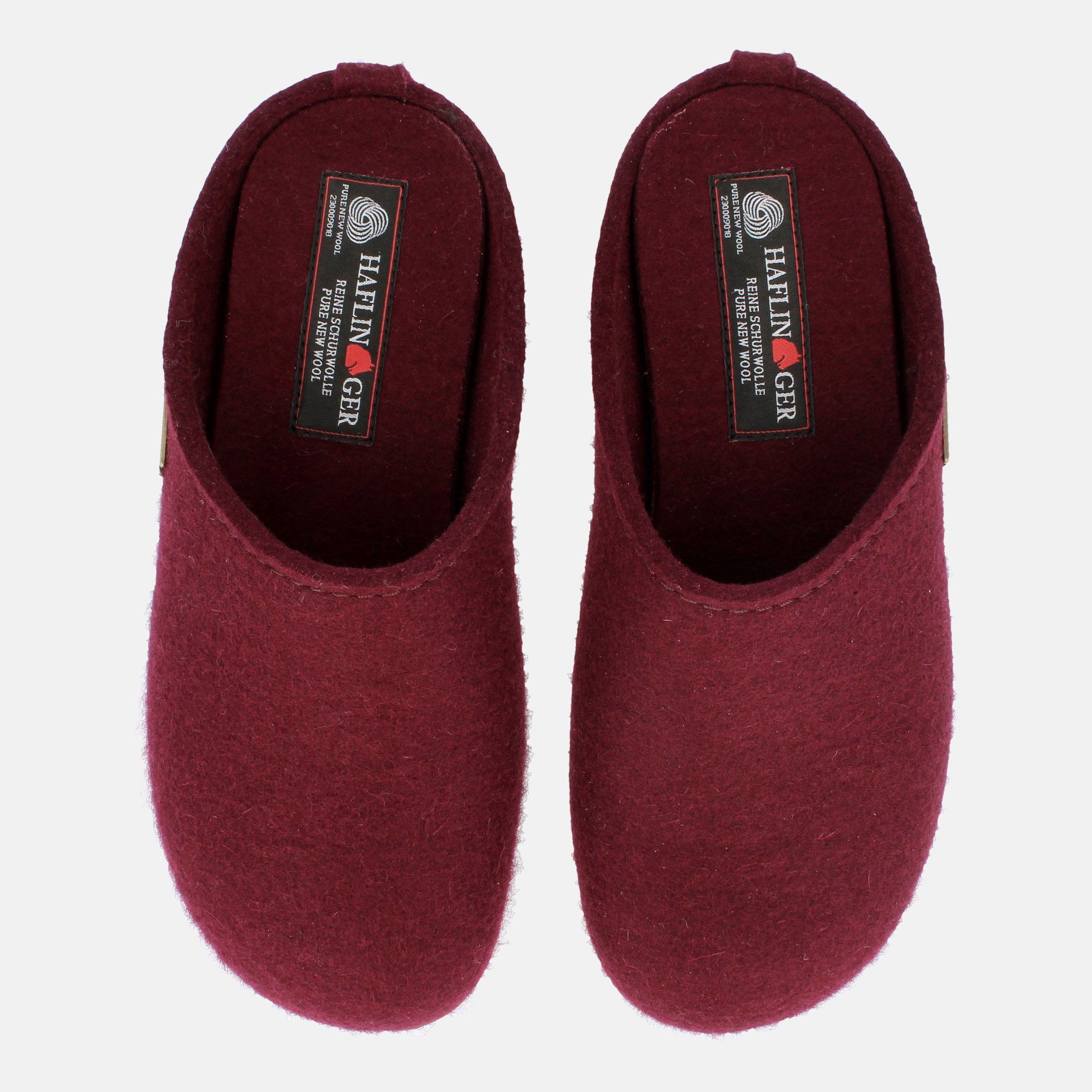 Haflinger Everest Fundus Pantoffel aus Wollfilz mit Gummisohle Hausschuh