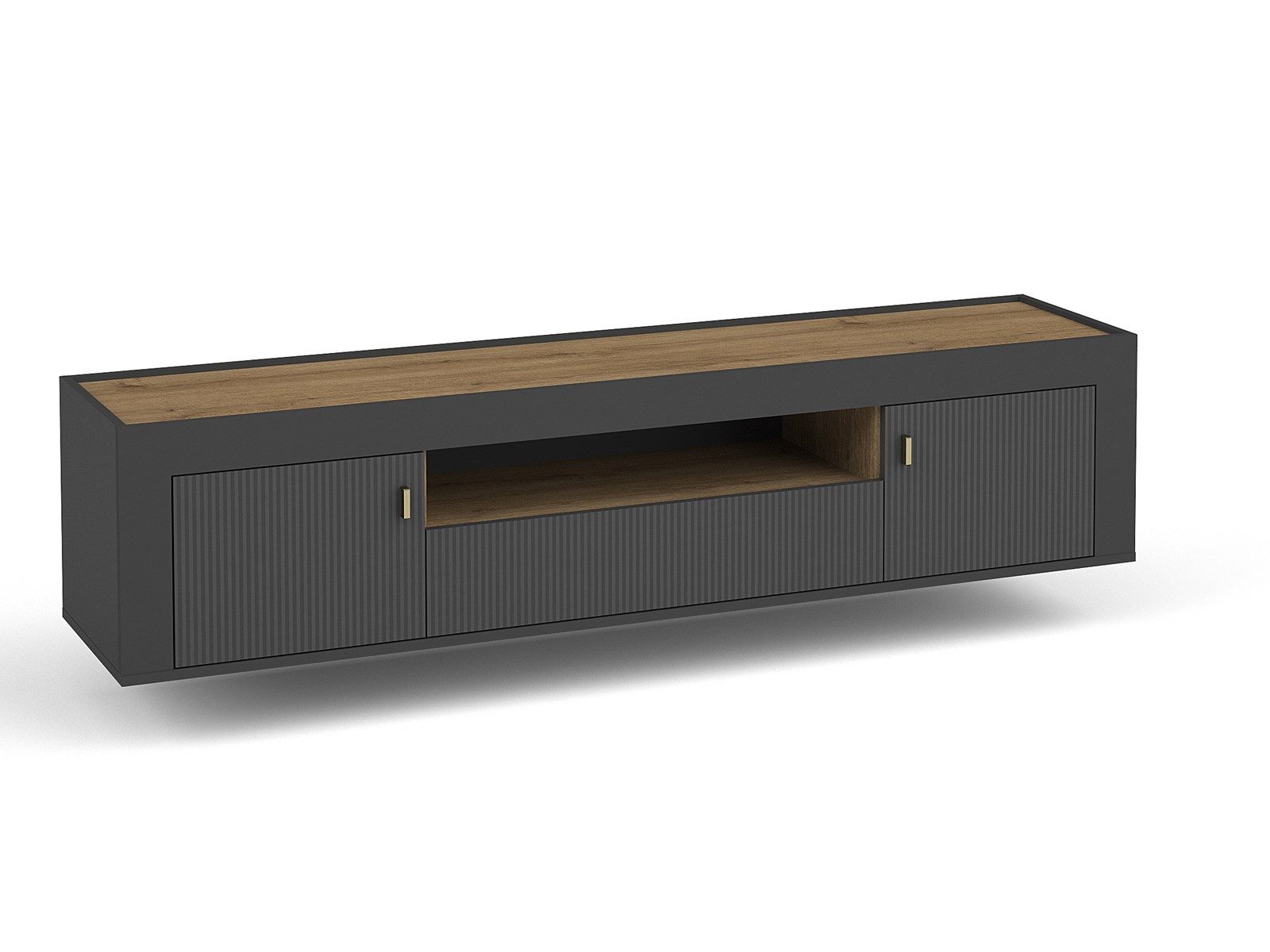 Compleo TV-Schrank hängendes TV-Möbel, zwei Türen, Lowboard mit Schublade TRENDS