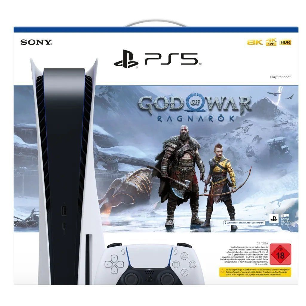 Playstation 5 (PS5) Laufwerk inkl. God of War Ragnarök (Download Code)