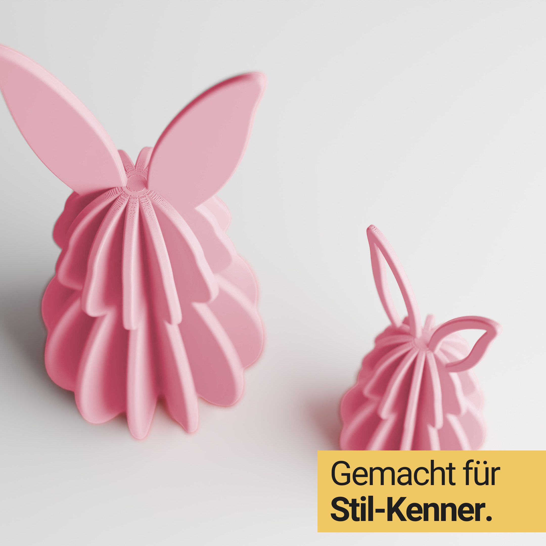 Shapes - Decorations Dekofigur Minimalistisches Osterhasen Set – Deko Hasen groß & klein (2er Set, 1 x Hasenfigur (klein), 1 x Hasenfigur (groß), Dekofiguren für Ostern