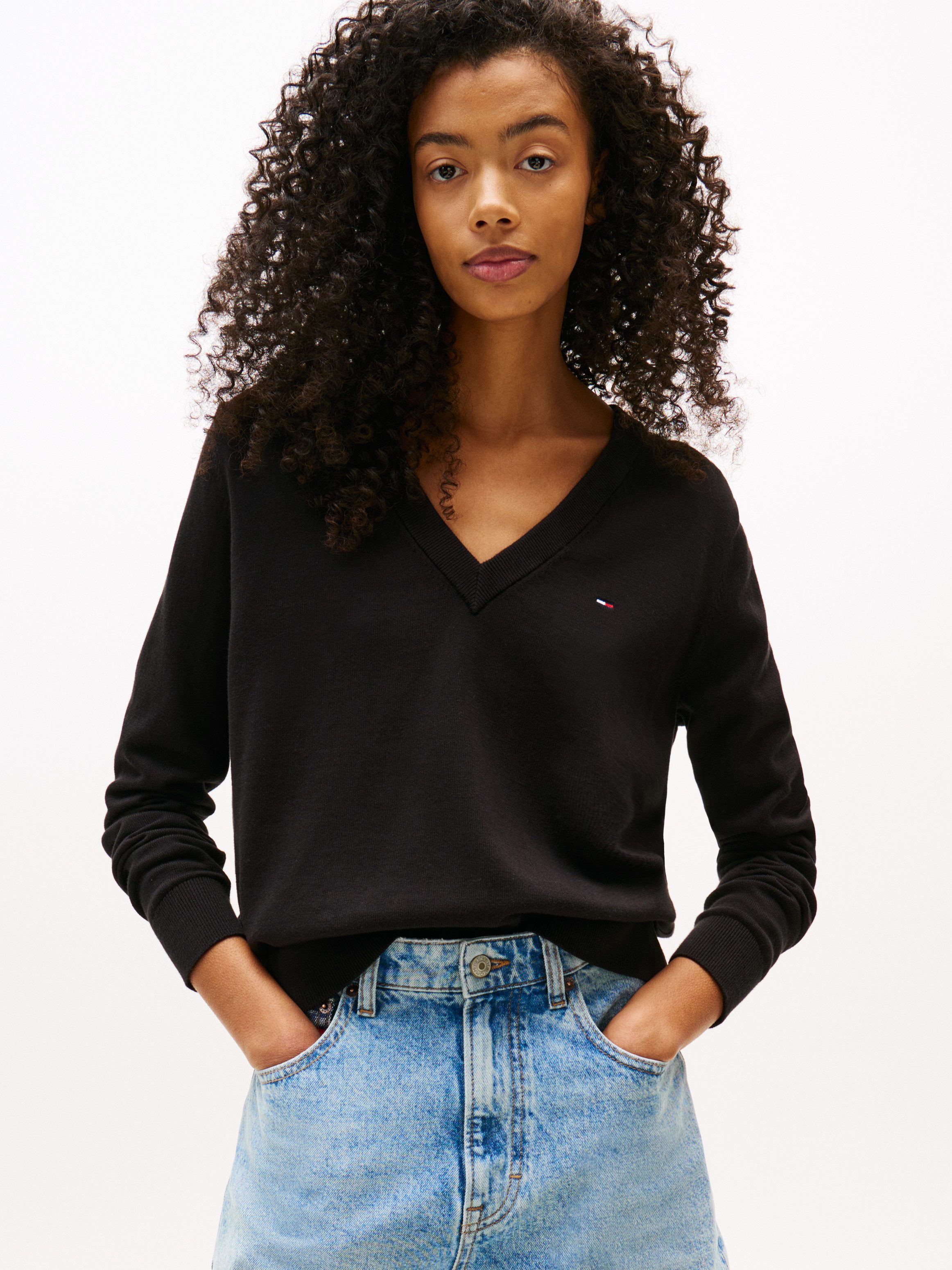 Tommy Jeans V-Ausschnitt-Pullover TJW ESSENTIAL VNECK günstig online kaufen
