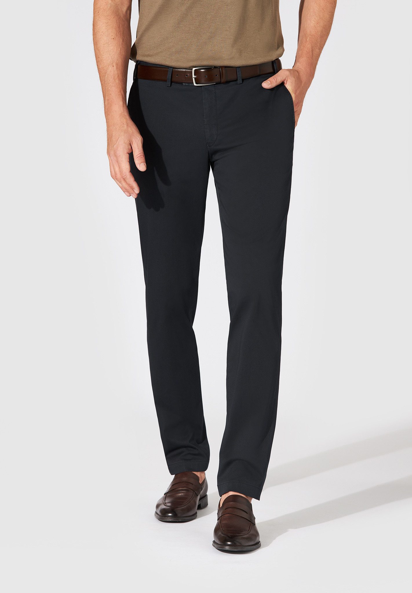 Hiltl Chinos Tilo - Die Business Chino, Slim-Fit, Baumwolle-marineblau-27