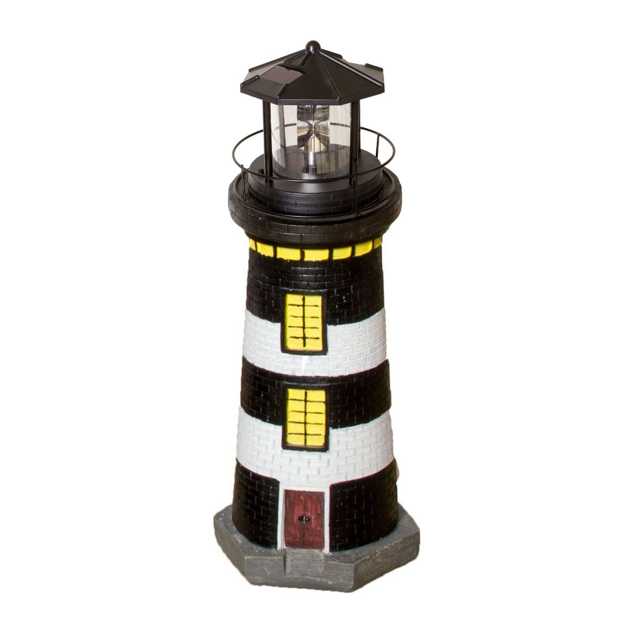Lemodo LED-Dekofigur Solar-Leuchtturm mit rotierender Leuchte, günstig online kaufen