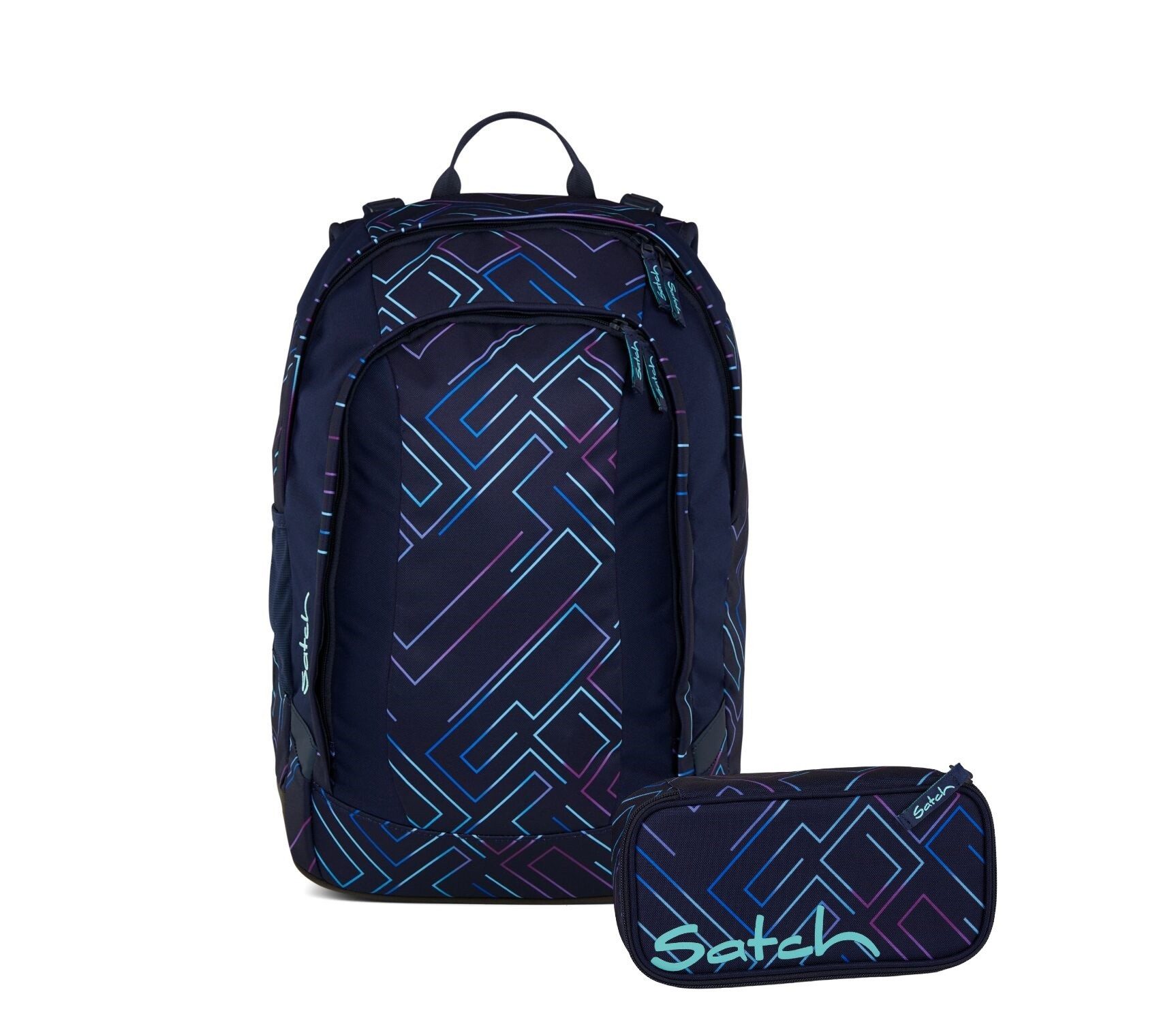 Schulranzen Schulrucksack-Set AIR Purple Laser 2-teilig, Kollektion 2025