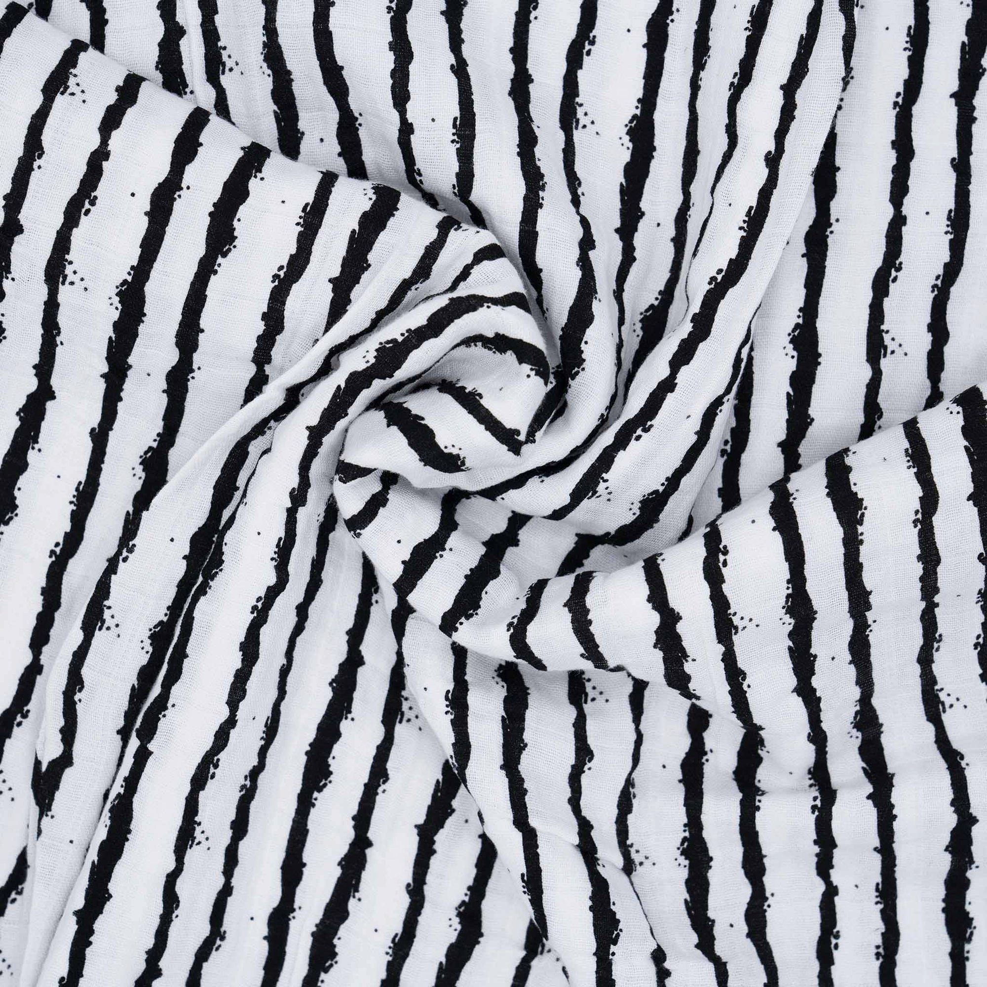 hutch&putch Spucktuch Mulltuch • • 60x60cm Beutel Stripes Bio-Baumwolle ohne 2er-Set