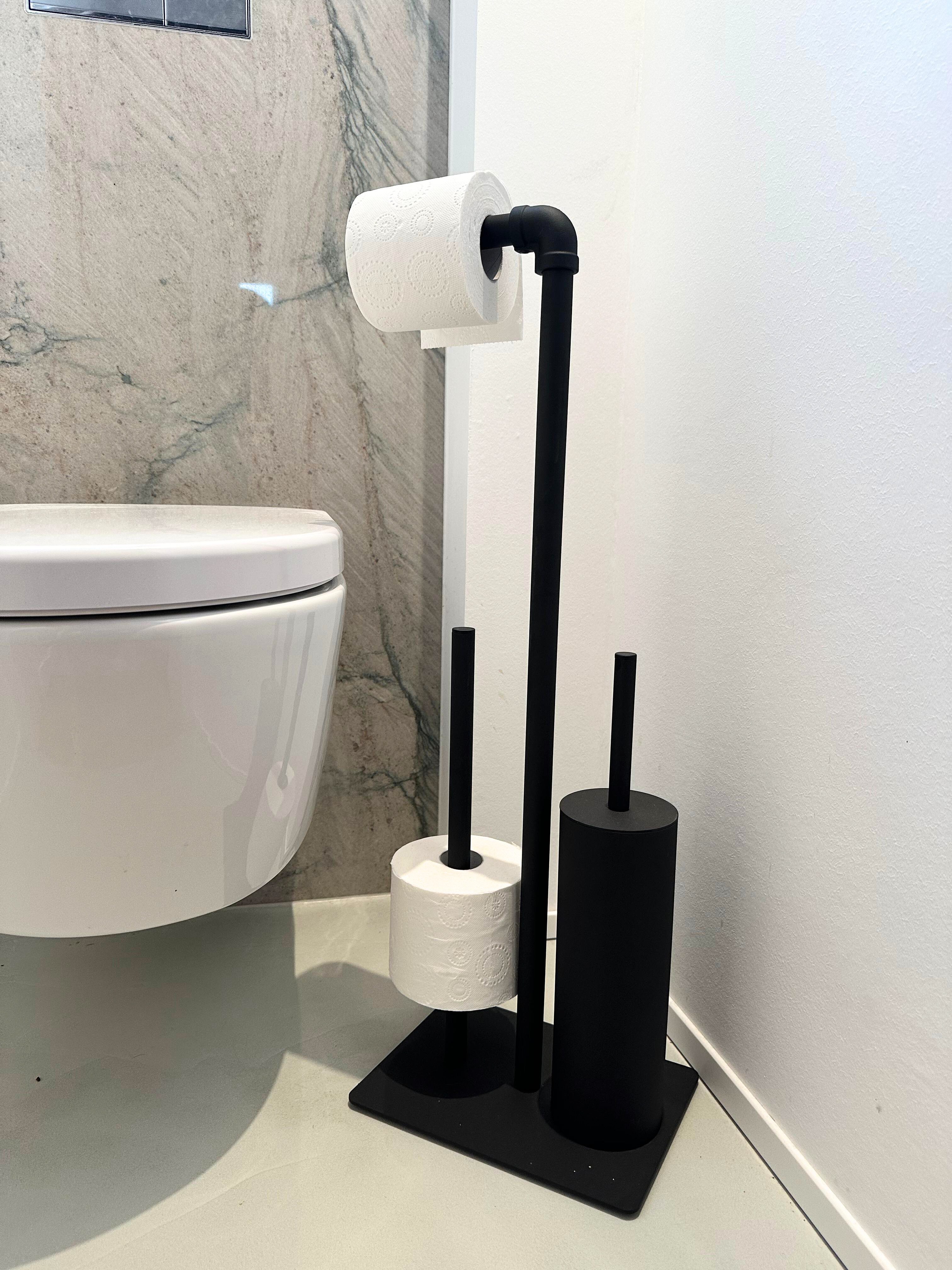 Libaro Toilettenpapierhalter stehend mit Toilettenbürste PALERMO WC Bürsten günstig online kaufen