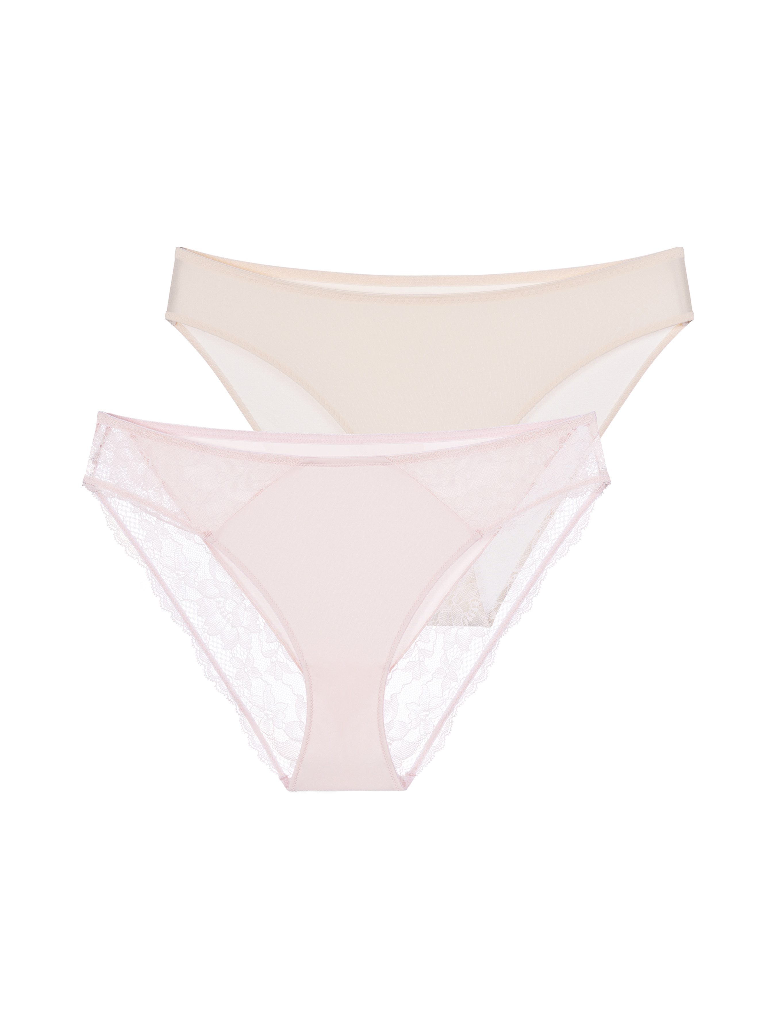 Dorina Slip Willa (2er Pack) teilweise mit floraler Spitze