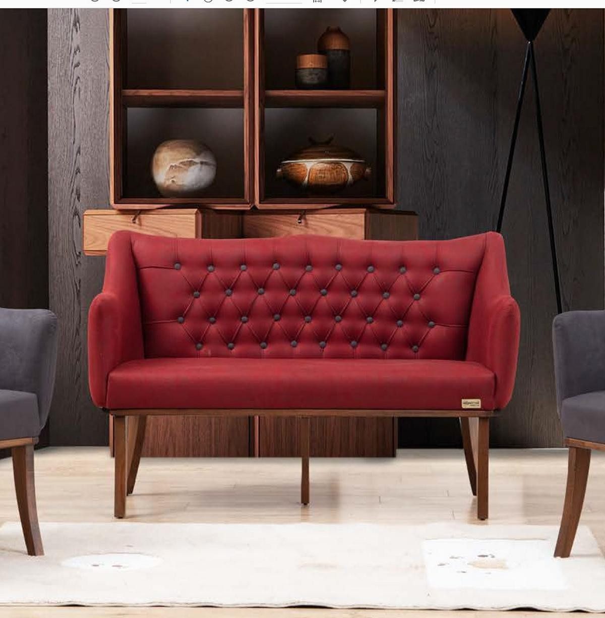 Xlmoebel Bank Holz in Naturfarben – Robustes, elegantes Design (1-St), Made in Europa