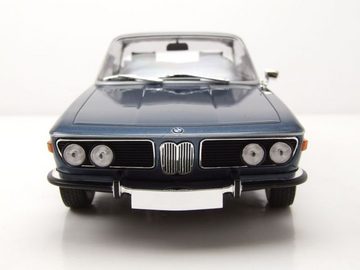 Minichamps Modellauto BMW 2800 CS E9 Coupe 1968 blau metallic Modellauto 1:18 Minichamps, Maßstab 1:18