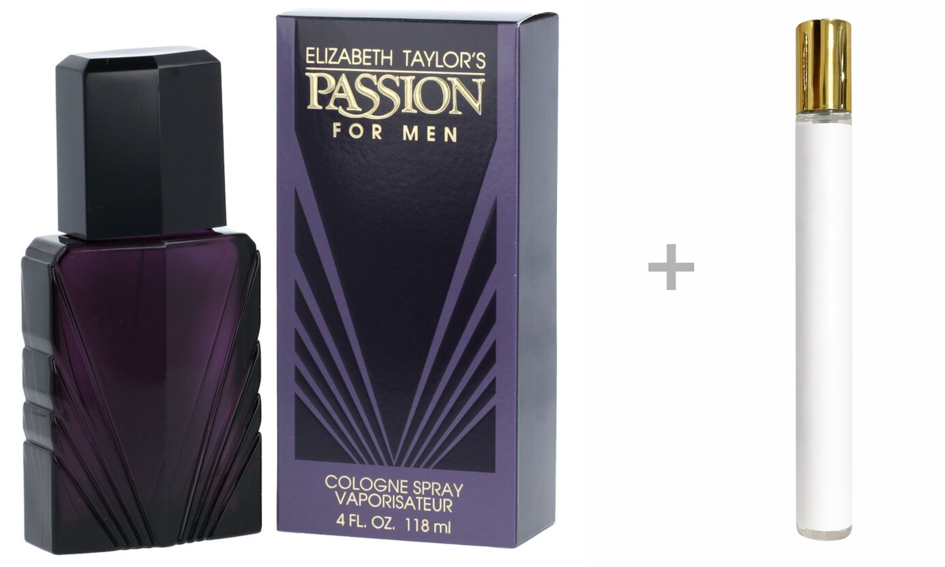 Elizabeth Taylor Duft-Set Passion for Men Herren EDC Spray + Reiseduft, ELIZABETH TAYLOR, Herrenparfüm, Cologne, Glasflakon, Herrenduft