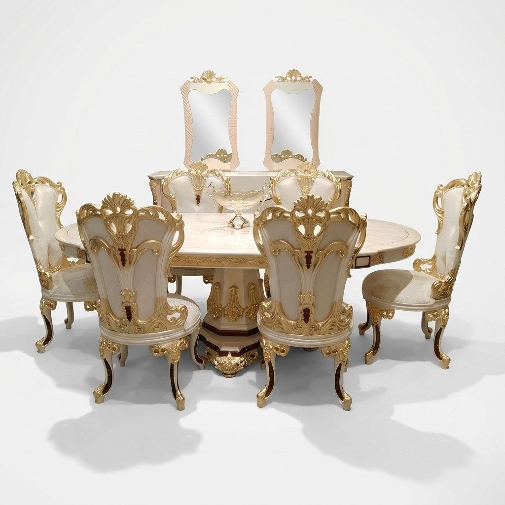 Xlmoebel Esstisch Holztisch Gruppe für Esszimmer und Wohnzimmer im modernen Design (Holztisch Gruppe), Made in Europa