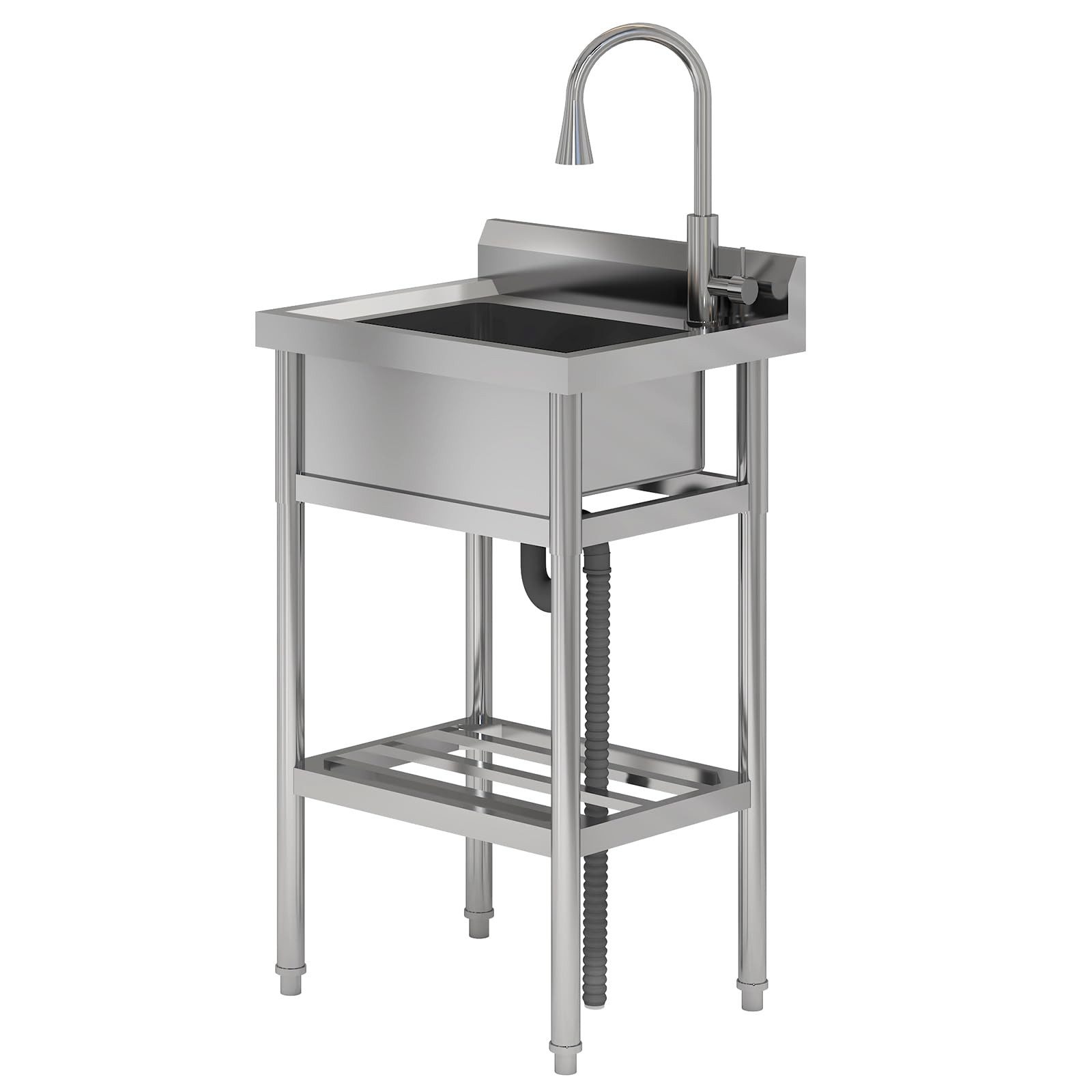 GarveeMore Waschbecken Edelstahl Utility Waschbecken Freistehende günstig online kaufen