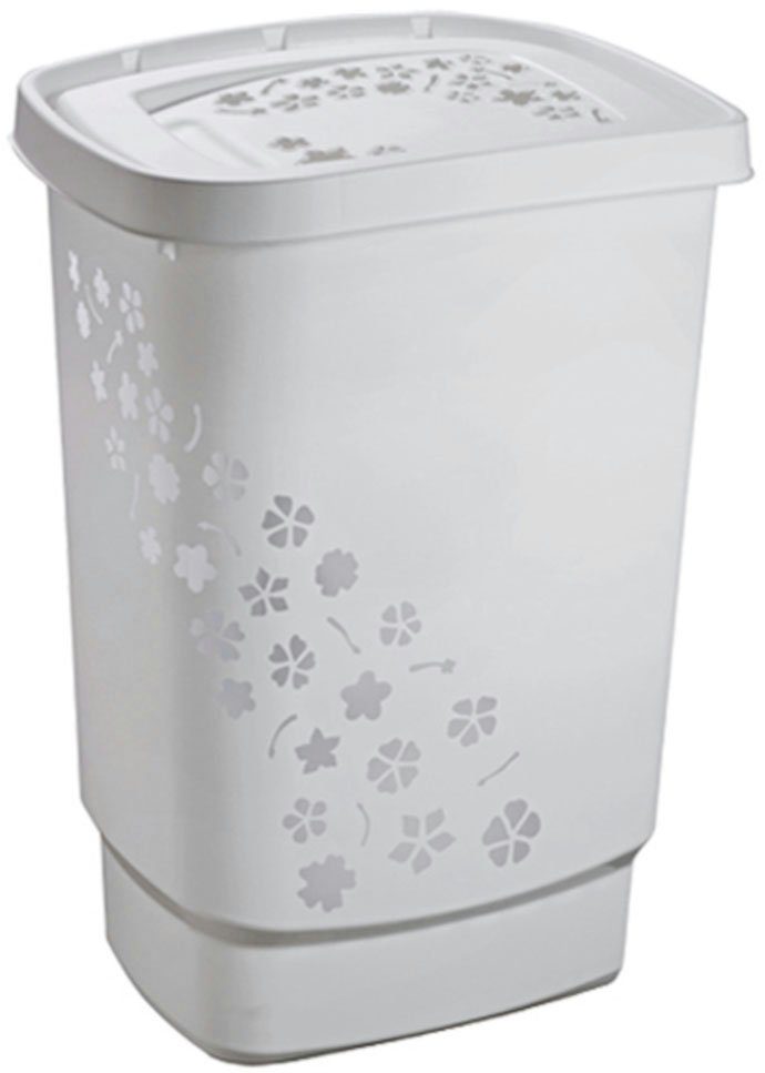 ROTHO Wäschekorb Flowers, 55 Liter, Blumenmuster