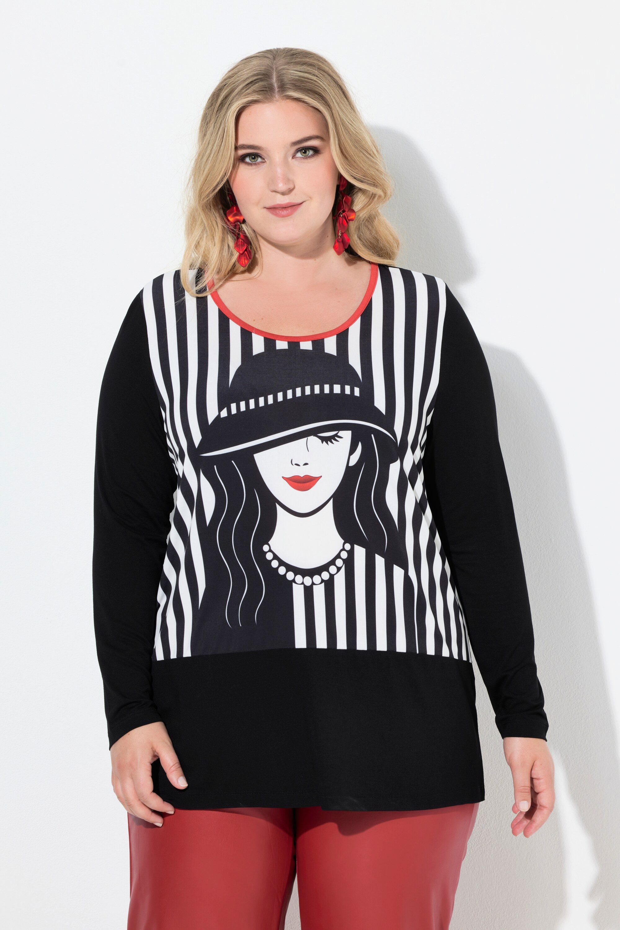 T-Shirt Langarmshirt A-Linie Frauen-Motiv