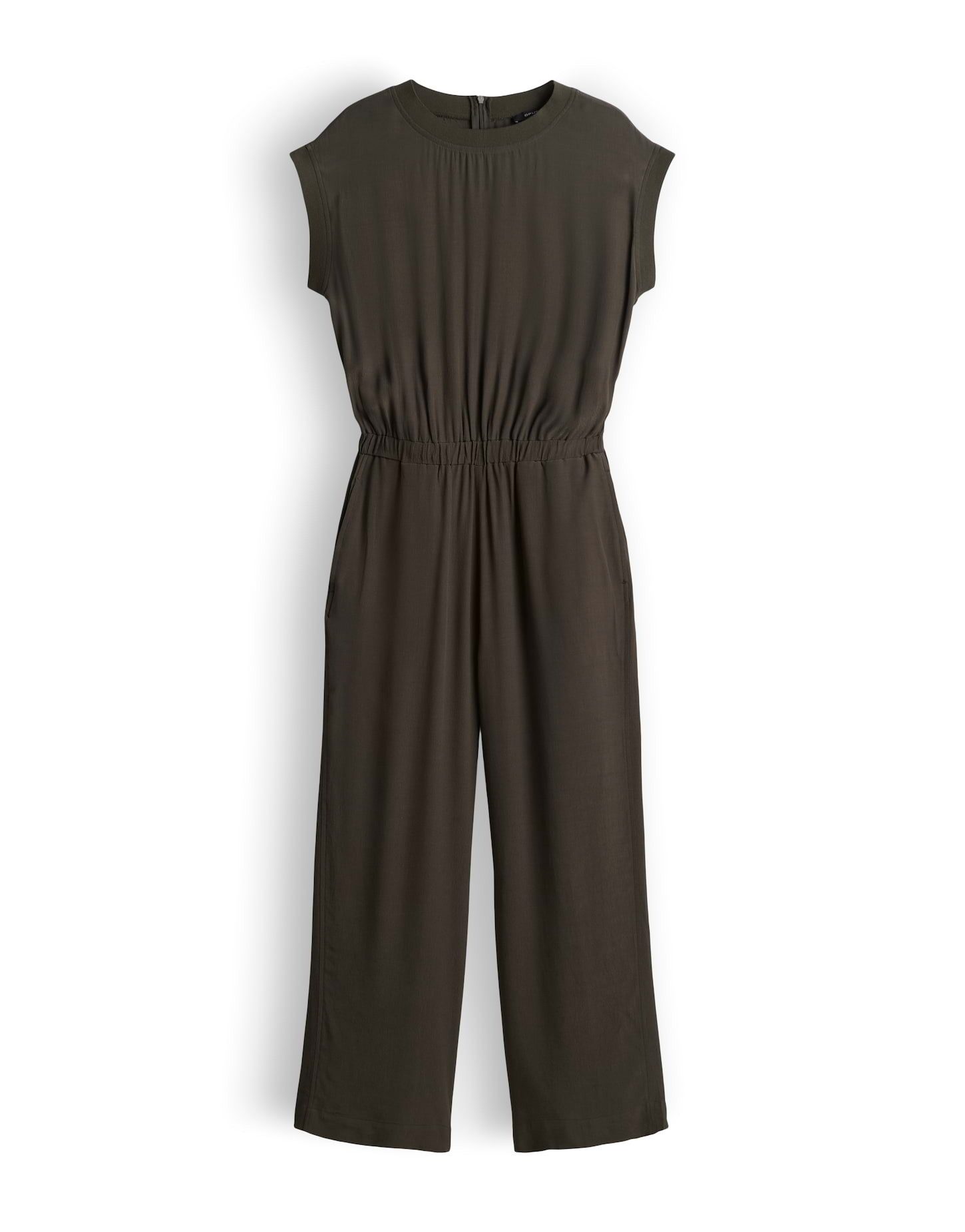 OPUS Jumpsuit MYLEA RIB mit Crêpe-Struktur Rippbündchen und Nahttaschen ergänzen den Look