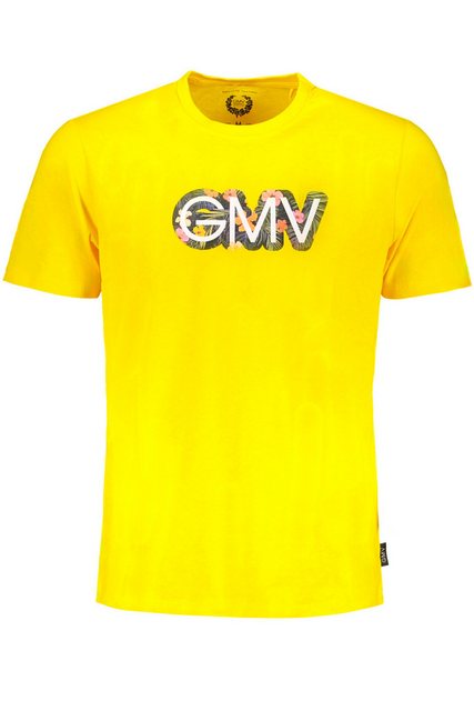 GIAN MARCO VENTURI T-Shirt Kurzärmeliges Herren-T-Shirt Gelb mit Druck und günstig online kaufen