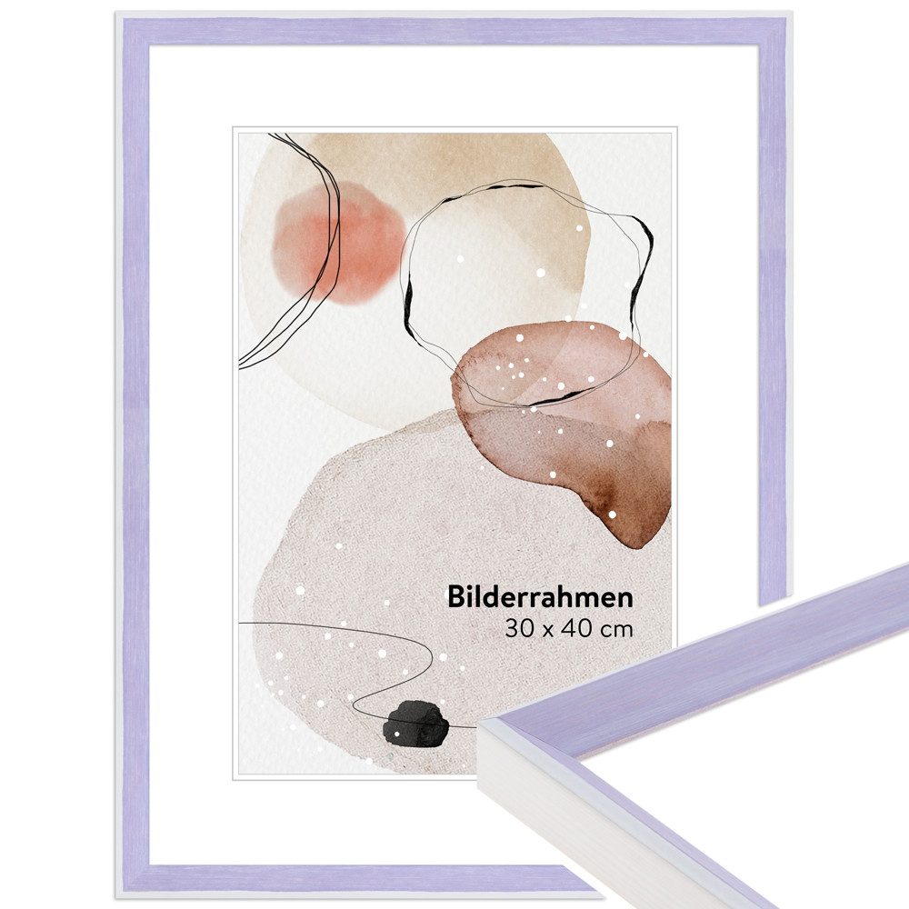WANDStyle Bilderrahmen H080, Violett, aus Massivholz günstig online kaufen
