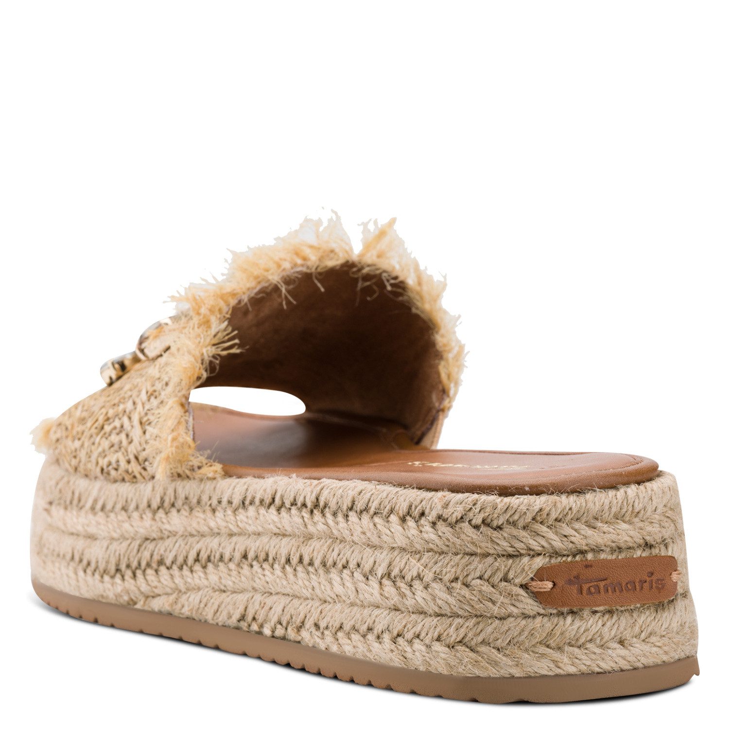 Tamaris Pantolette Plateau, Schlüpfschuh, Sommerschuh mit funkelnden Schmucksteine
