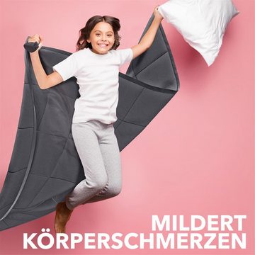 Kinderbettdecke, Schwere Gewichtsdecke, Björn&Schiller, 100x135cm 3kg für Kinder mit Aufbewahrungstasche