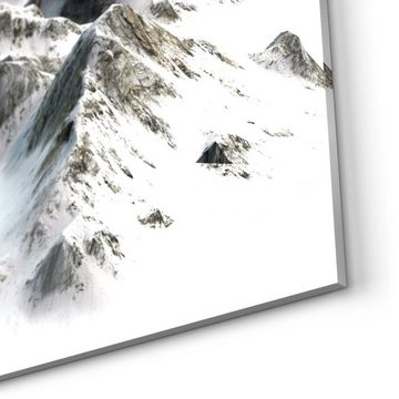 DEQORI Küchenrückwand 'Verschneites Bergmassiv', Glas Spritzschutz Badrückwand Herdblende