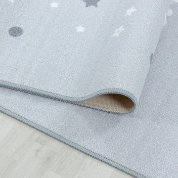 Kinderteppich, Homtex, 140 x 200 cm, Kinderteppiche, rechteckig 8 mm Kurzflor mit Sternen Motiv