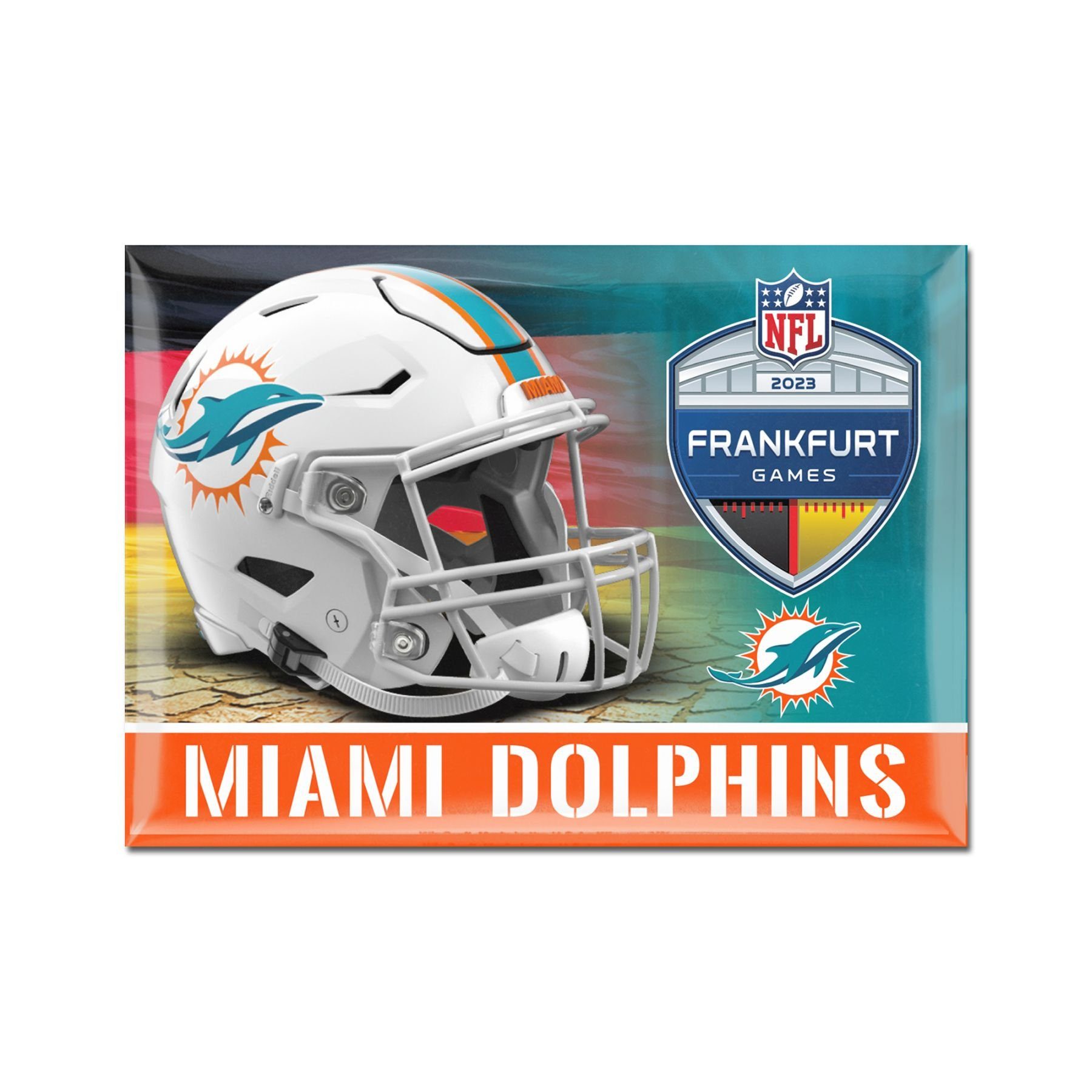 WinCraft Wanddekoobjekt NFL Frankfurt Game KühlschrankMagnet Miami Dolphin