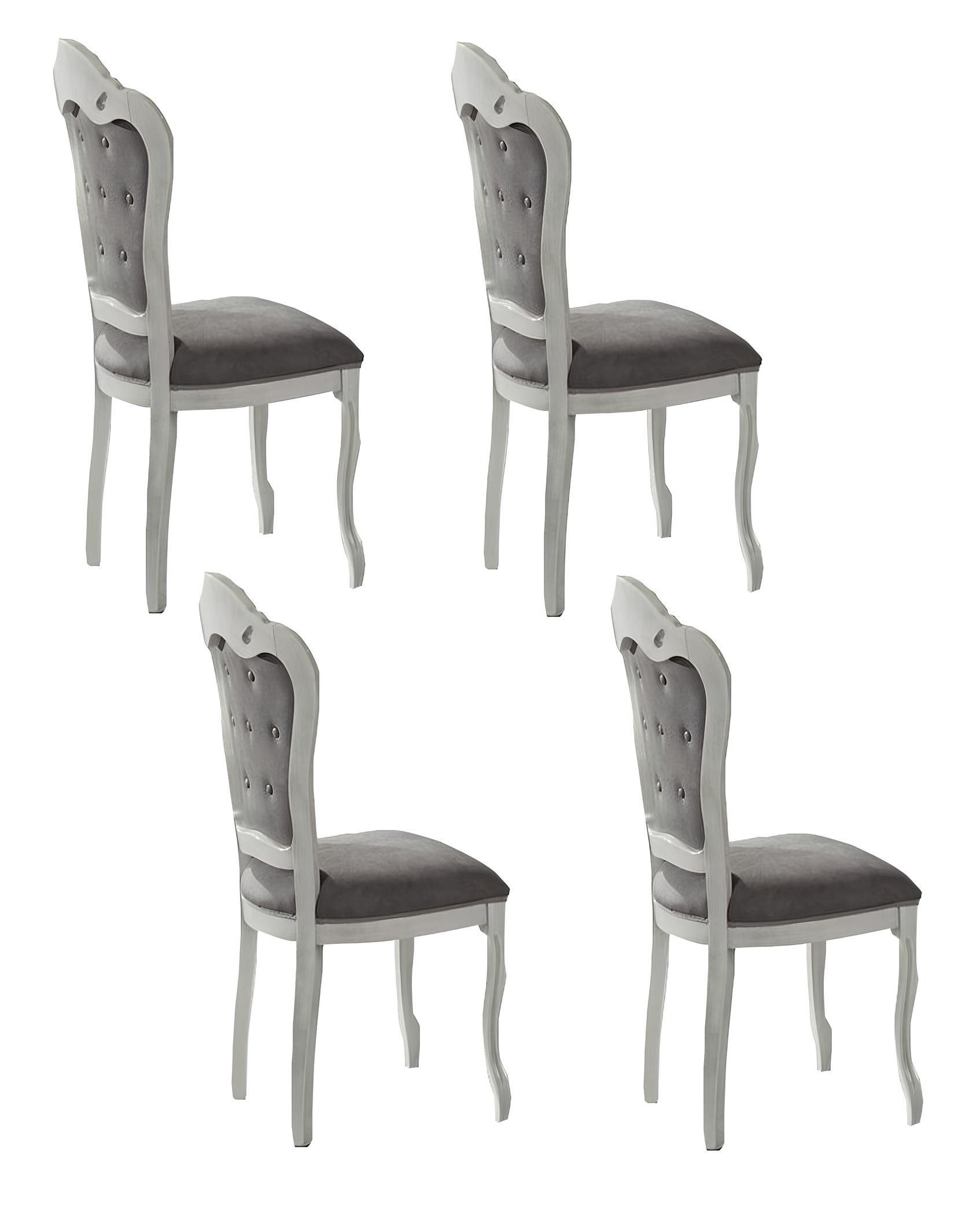 Xlmoebel Sitzgruppe Set 4 Stühle Holz Luxus Esszimmer Design Möbel, (4-tlg), Hergestellt in Europa