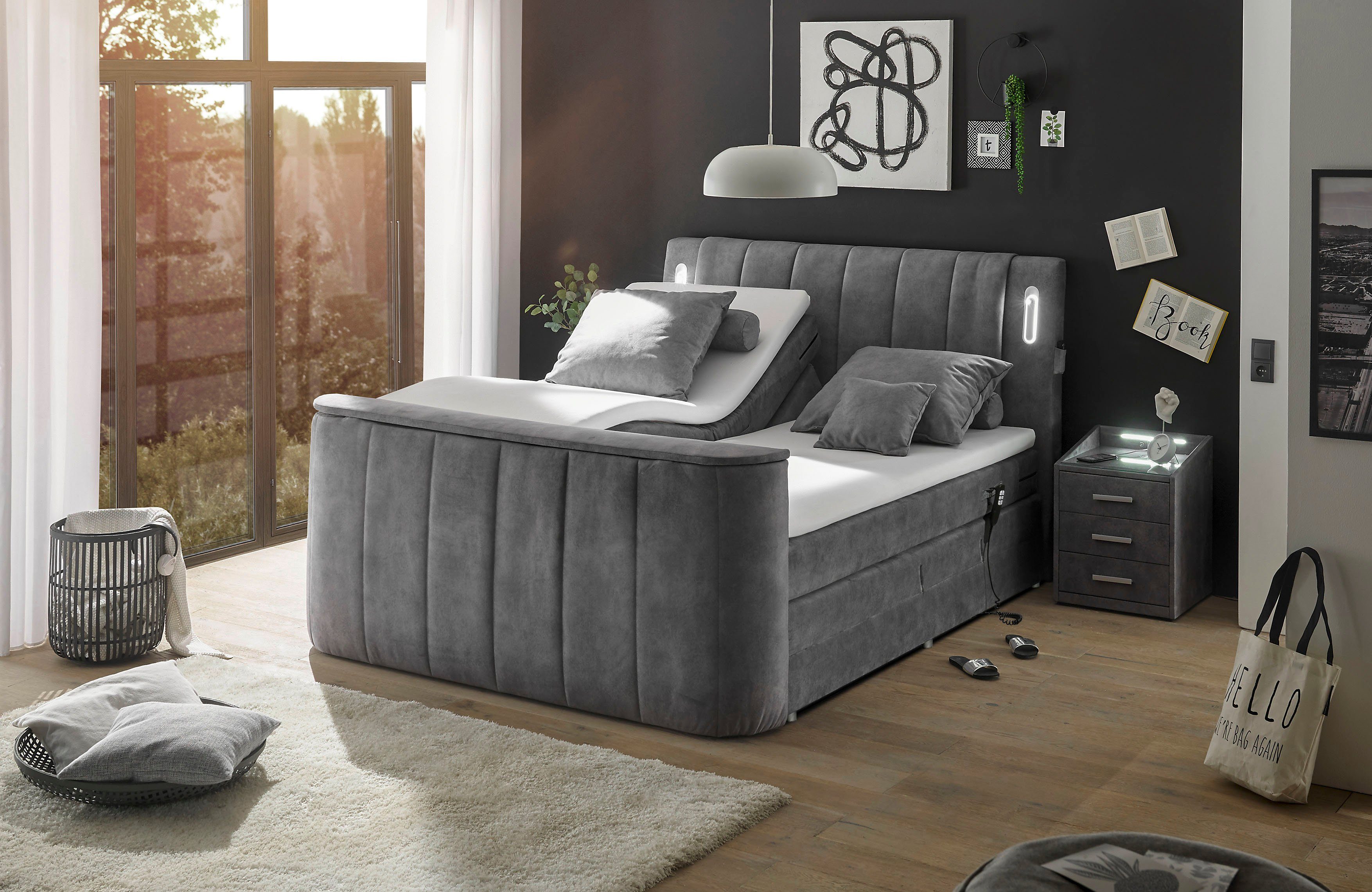 ED EXCITING DESIGN Boxspringbett Dallas (6-St), günstig online kaufen