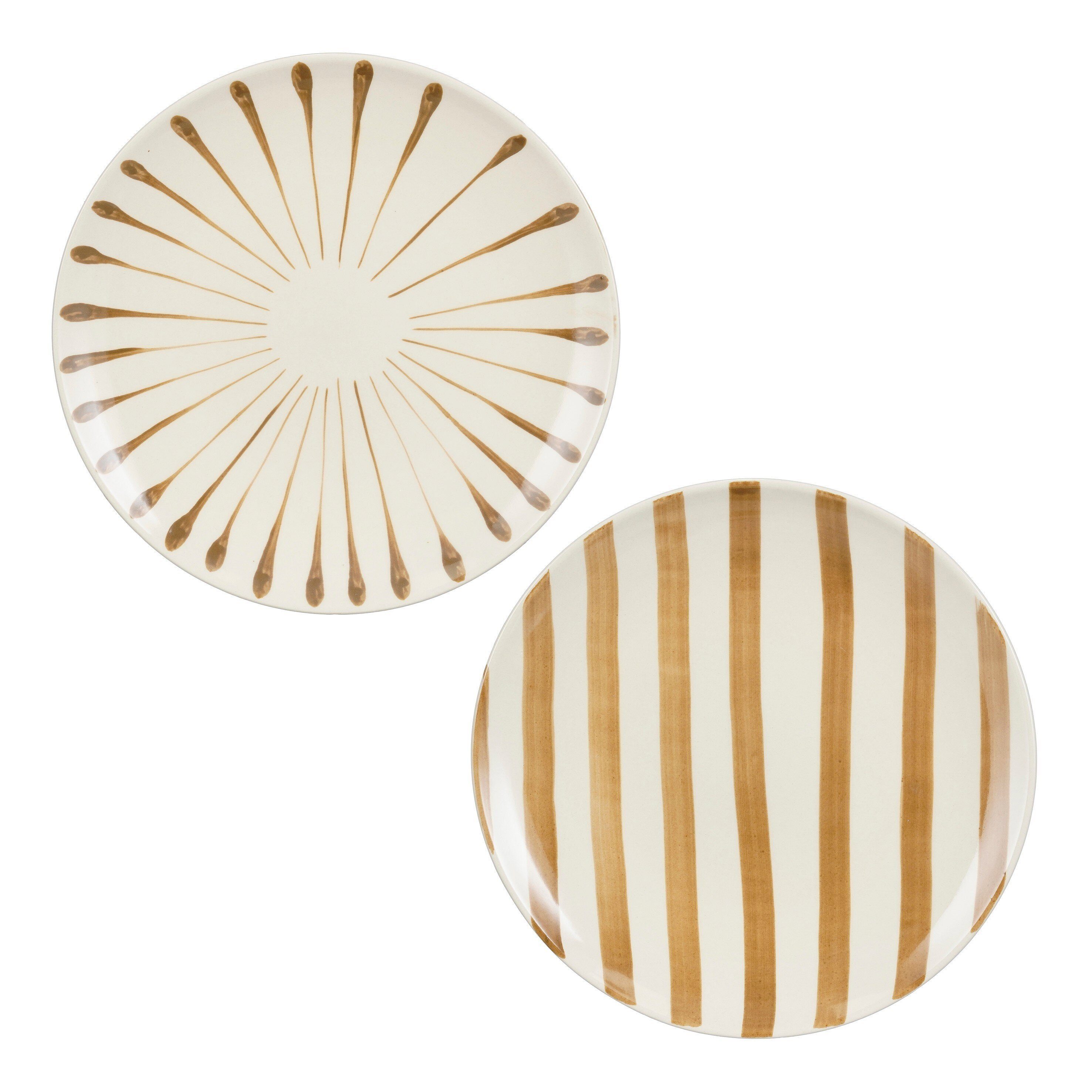 Mica Decorations Speiseteller Mica Decorations Elsie Essteller braun Sortiment 2 - h2,5xd26cm