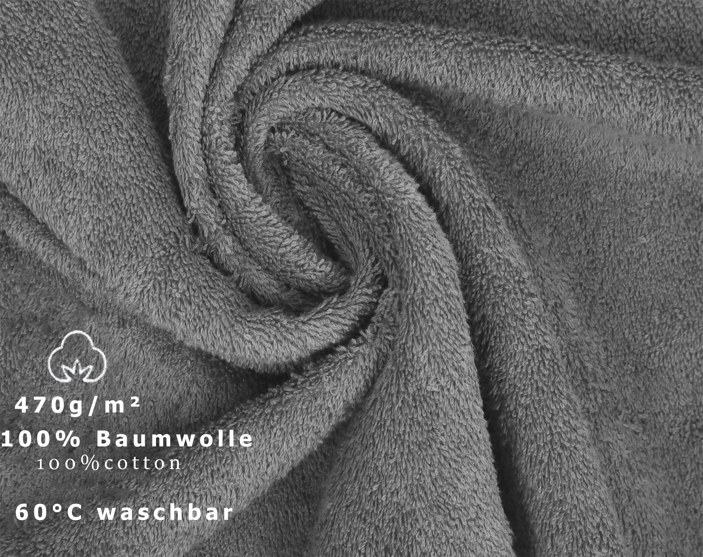 100% Baumwolle, -6 Baumwolle, PREMIUM teiliges Betz Set Handtuch-Set Handtuch Handtücher-Set-100% anthrazit (6-tlg) Betz