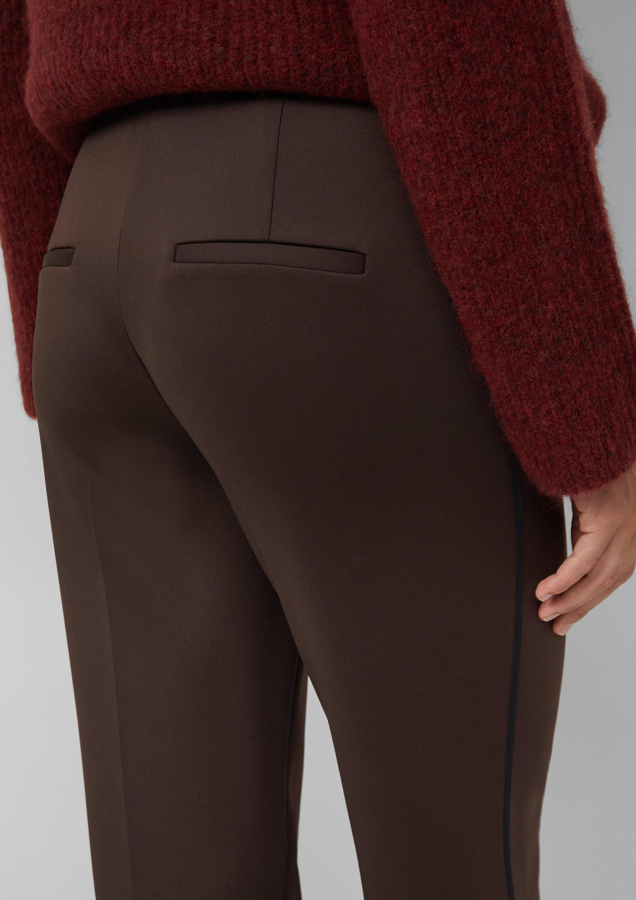 s.Oliver Chinos Hose Straight-Leg-Hose aus Scuba mit seitlichem Deko-Tape
