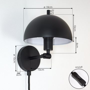 hofstein Wandleuchte Schwarze Flur Strahler Schalter Wand Lampe modern Schlaf Wohn Zimmer