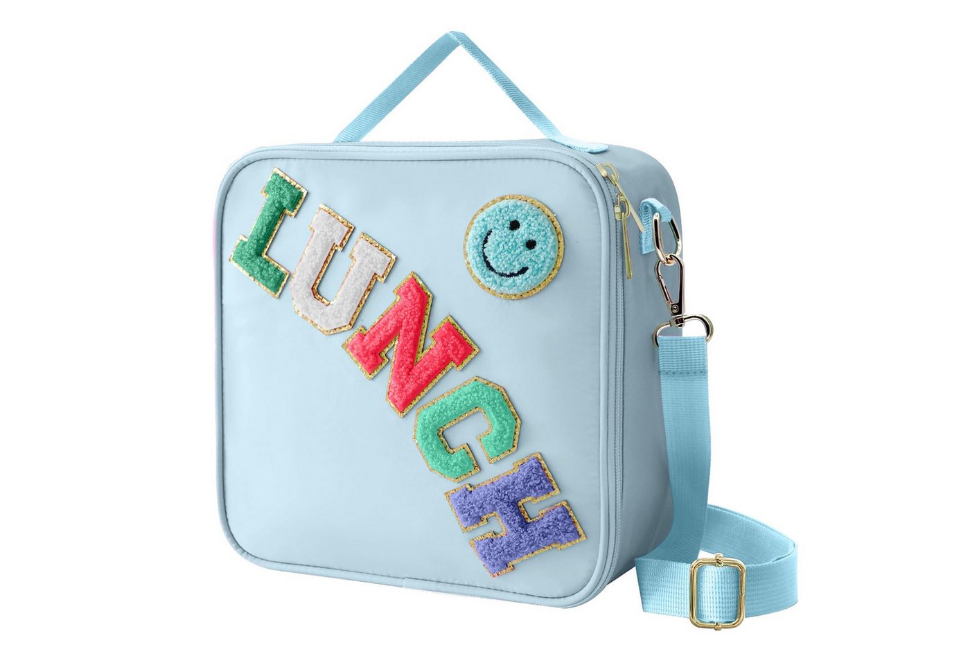 Diwzbyn Lunchbox Lunchbag Isoliert, Mit Verstellbarem Schulterriemen, Tragbar, Mit Folienfutter, Niedliches Design für Schule & Reisen