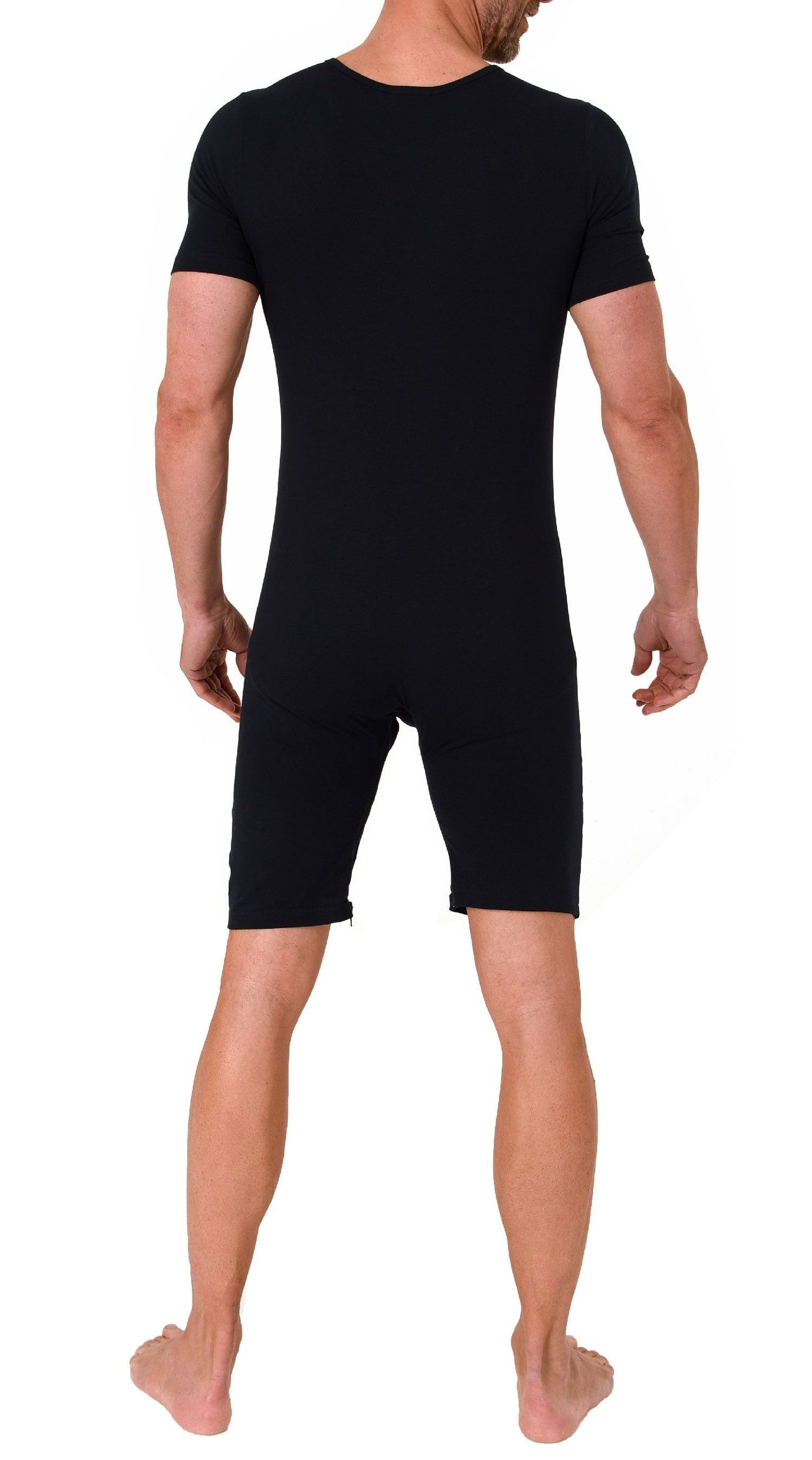 Normann Pyjama Pflegebody kurzarm - UNISEX - mit Beinreißverschluss