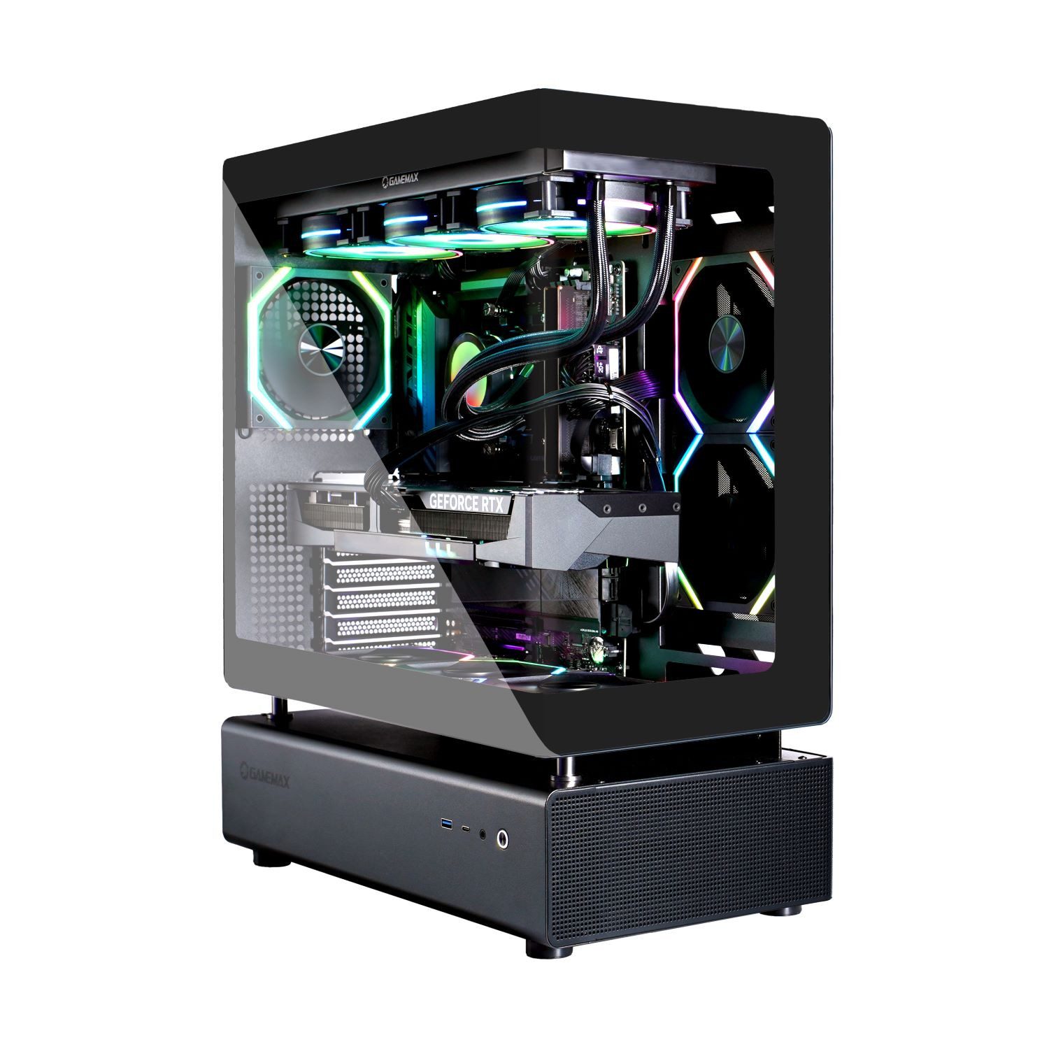 GAMEMAX N80 BK 8044 AMD Ryzen 7 9850X3D 32GB DDR5 2TB SSD RTX 5080 Gaming-PC (AMD Ryzen 7 9850X3D, RTX 5080, 32 GB RAM, 2000 GB SSD, Wasserkühlung, Windows 11, DDR5 RAM, Wasserkühlung)