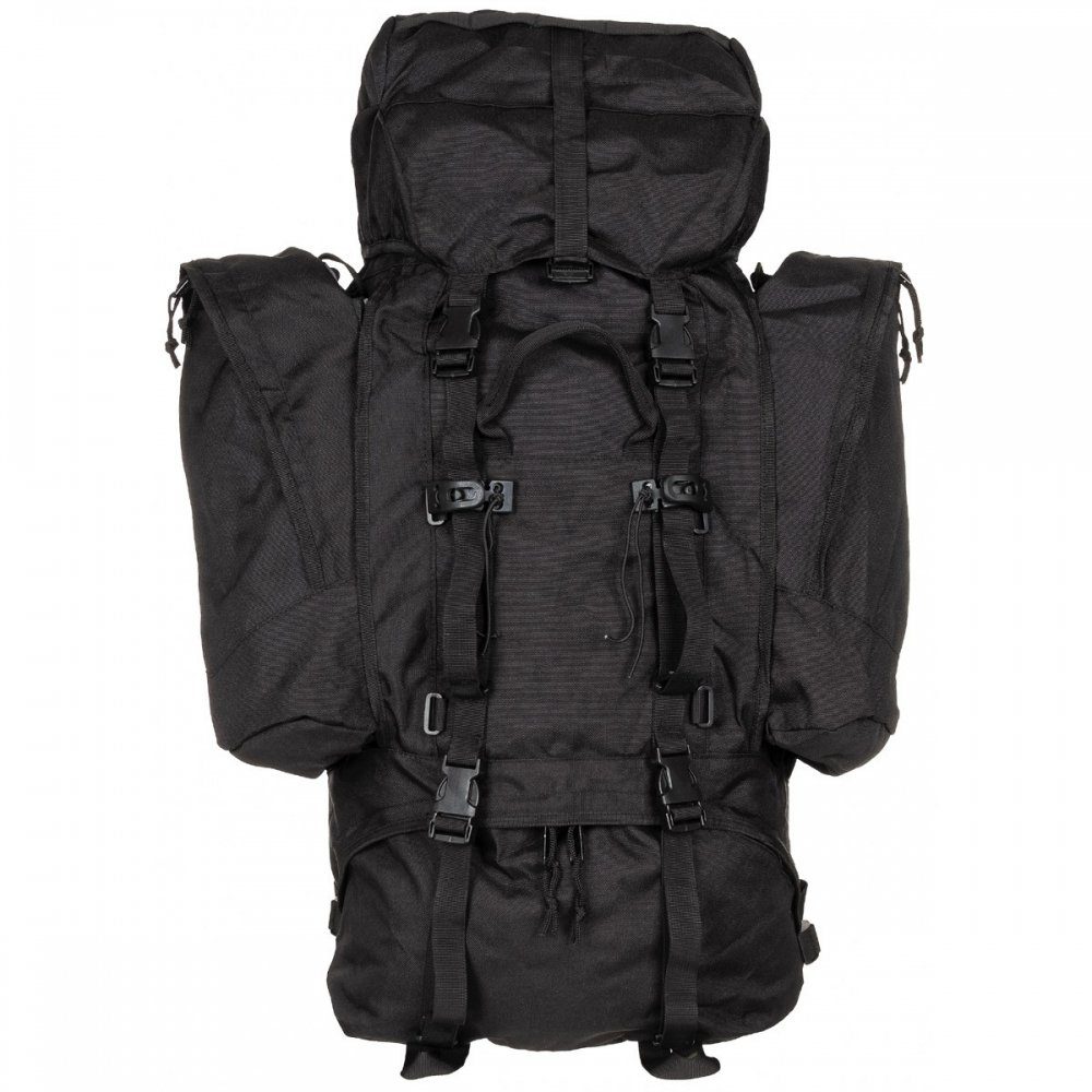 MFH Trekkingrucksack Rucksack, Alpin 2 Seitentaschen abnehmbare 110,schwarz