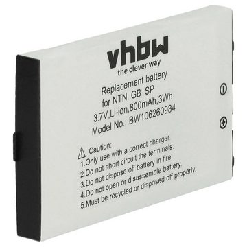 vhbw Ersatz für Nintendo BT-M12, BAT-GBASP-1LI, SAM-SPRBP für Akku Li-Ion 800 mAh (3,7 V)