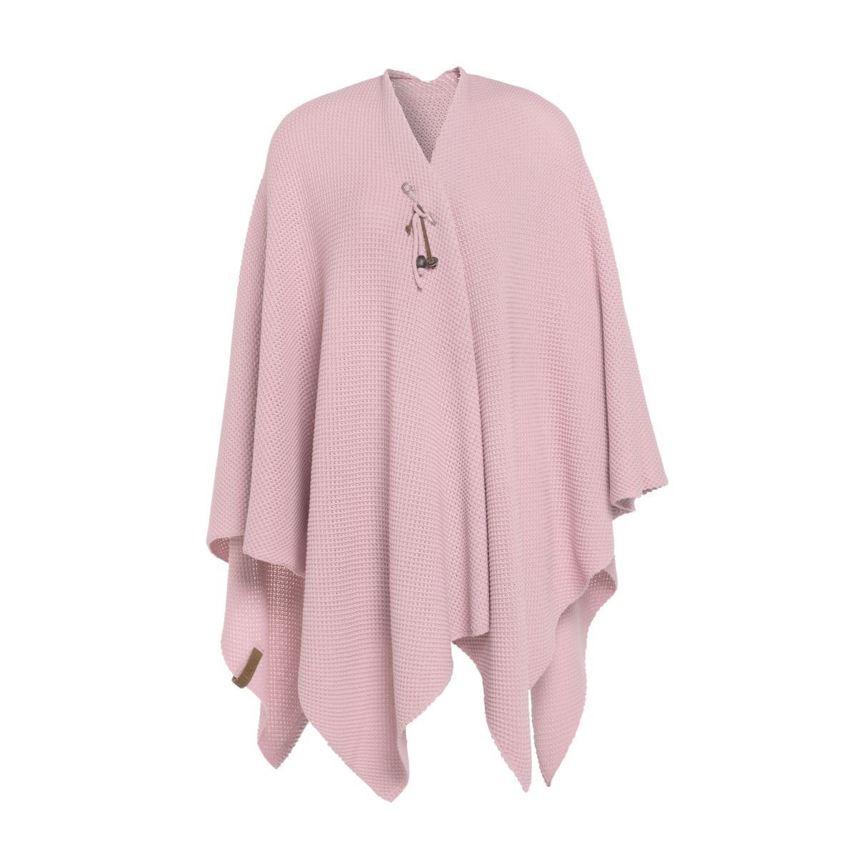 Knit Factory Strickponcho Jazz Poncho capes One Size Glatt Rosa (1-tlg) modern Strickware Strickartikel Poncho